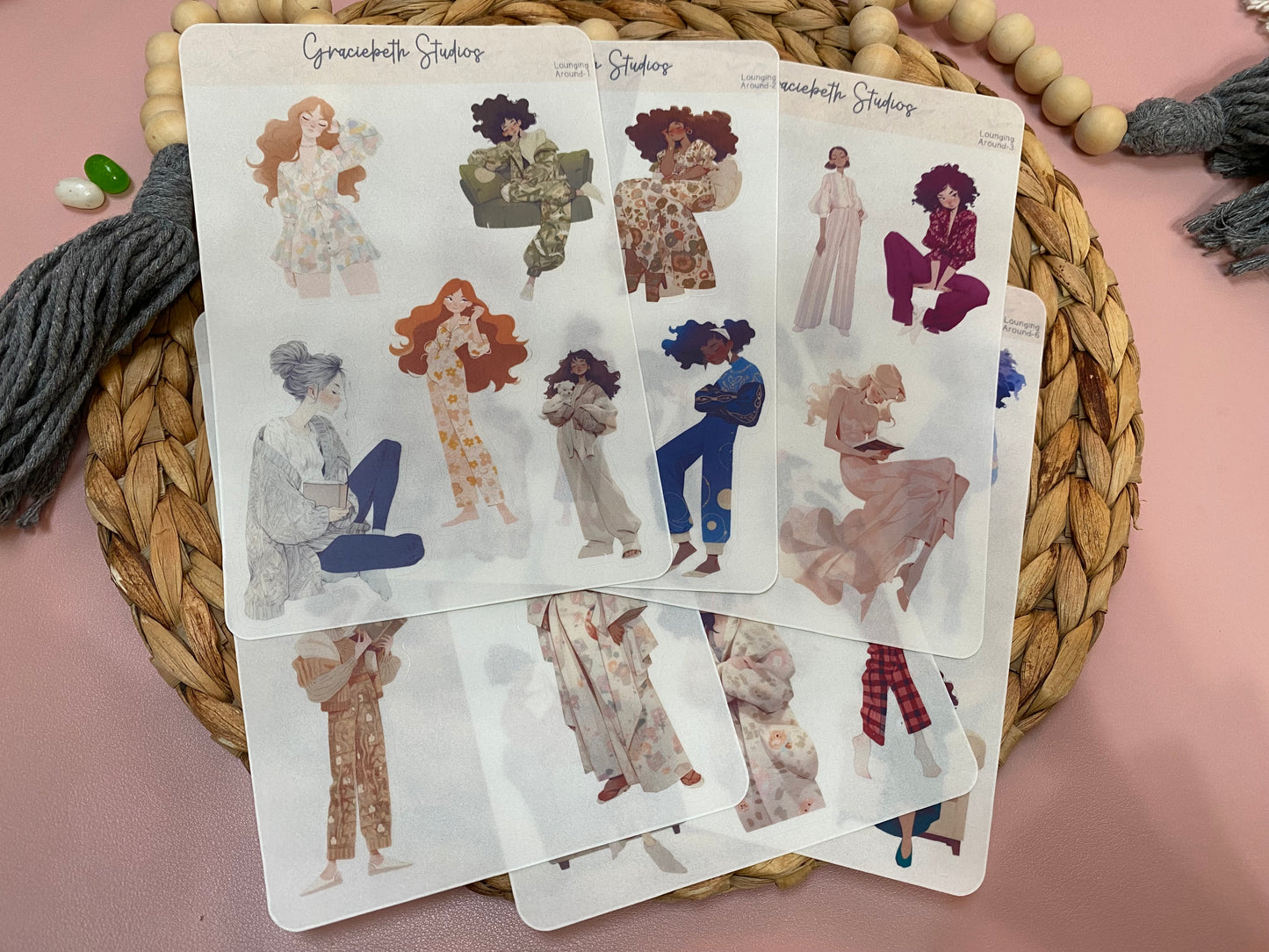 Lounging Around Deco Stickers