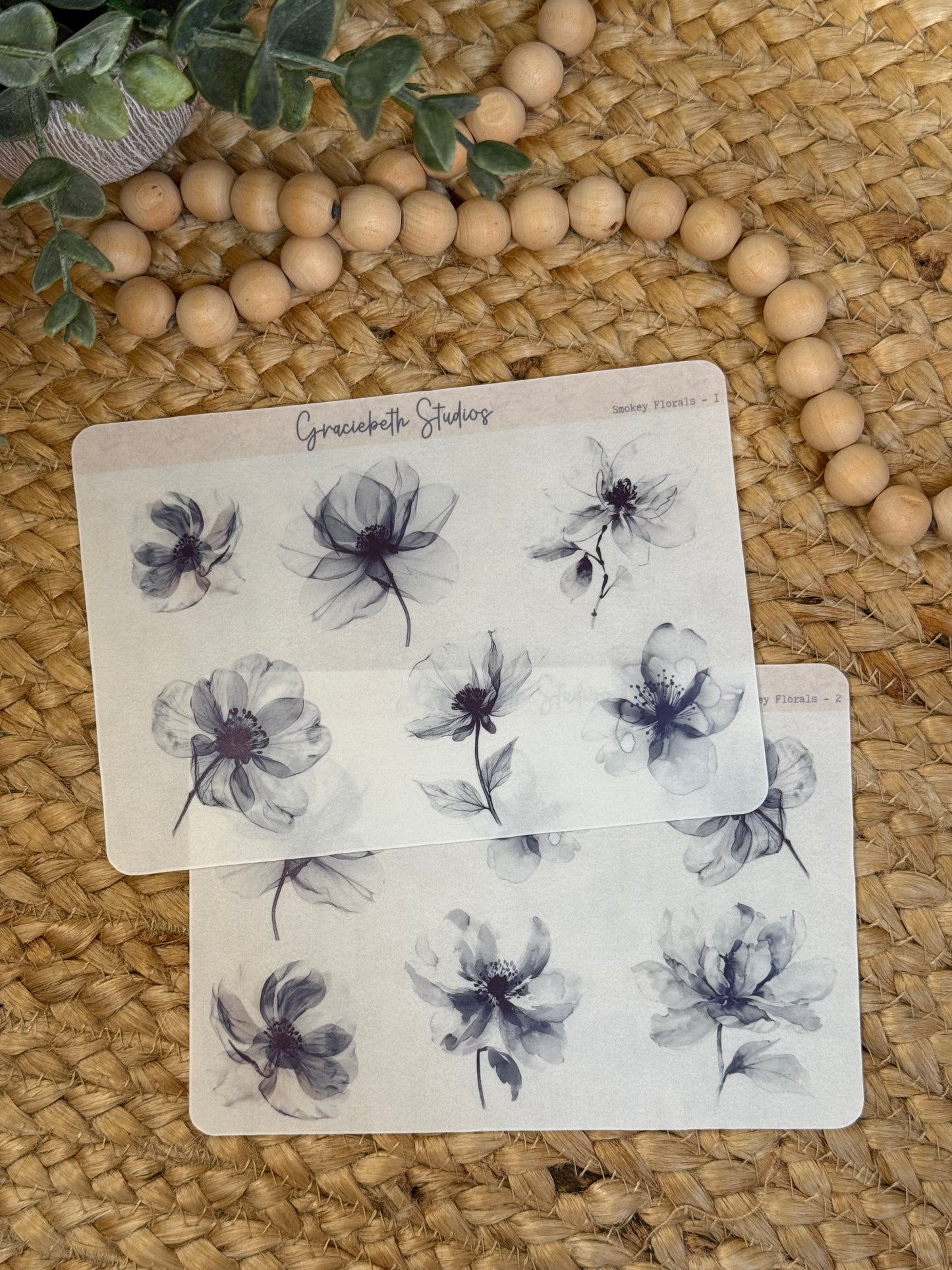 Smokey Florals - Deco Stickers