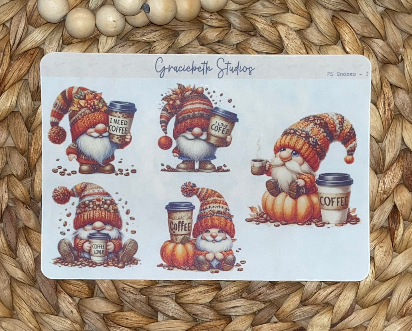 Pumpkin Spice Gnomes Deco Stickers