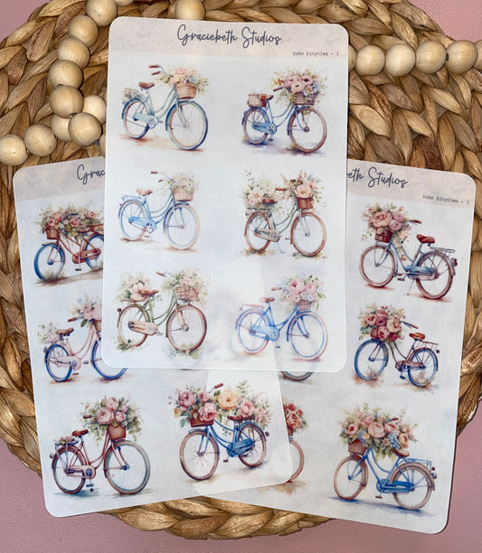 Boho Bicycles Deco Stickers