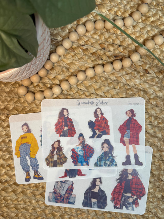 90s Grunge - Deco Stickers