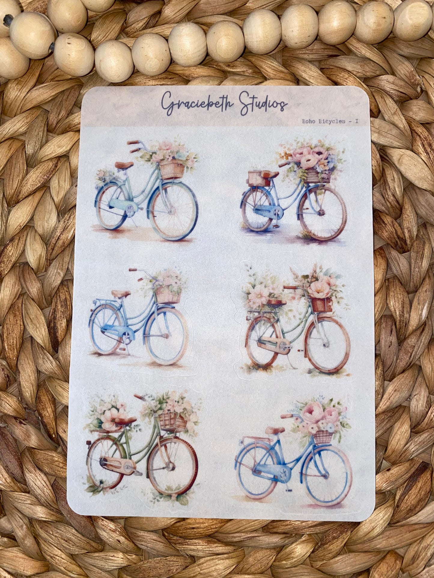 Boho Bicycles Deco Stickers