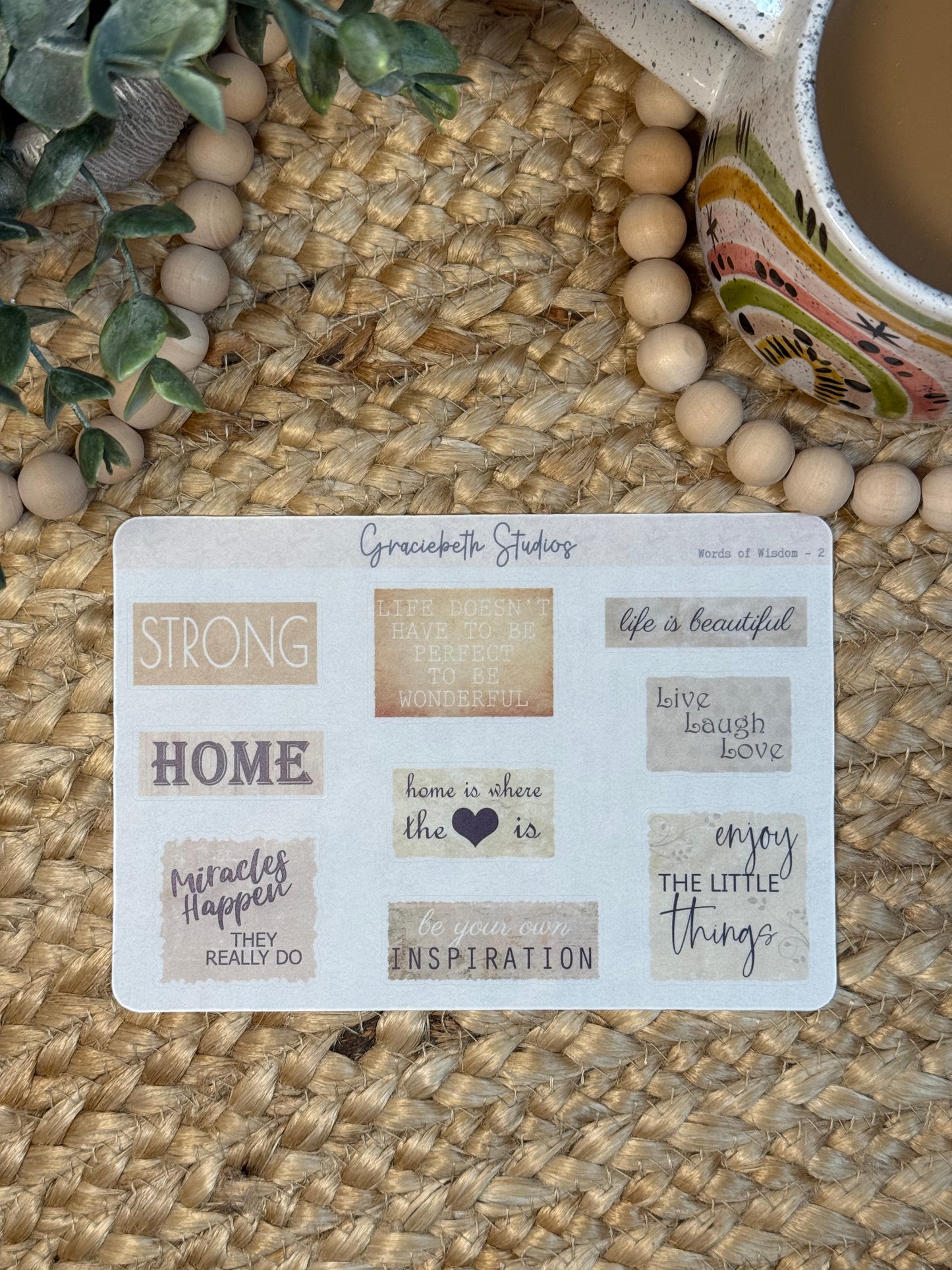 Words of Wisdom Stickers