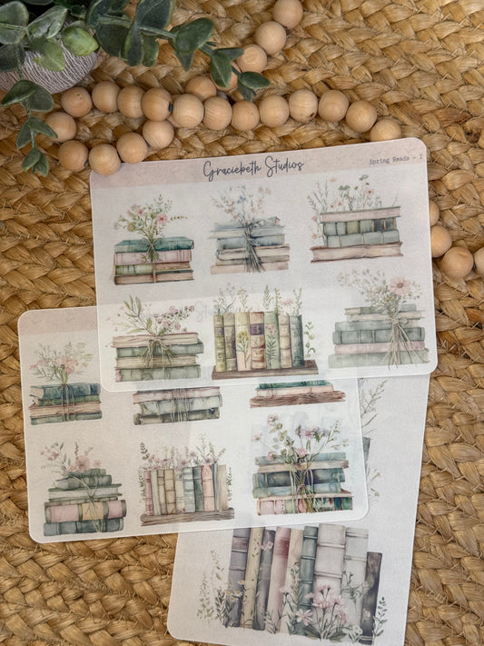 Spring Reads Deco Stickers