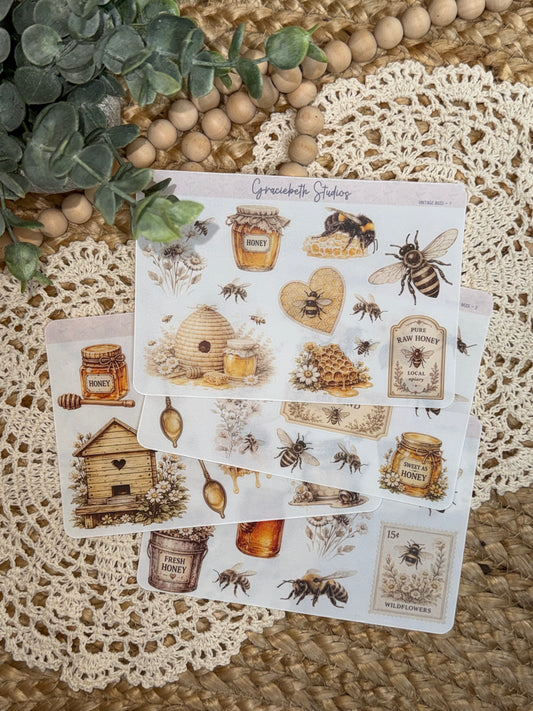 Vintage Bees - Deco Stickers