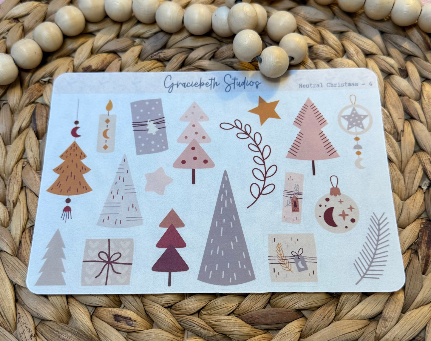 Neutral Christmas Deco Stickers