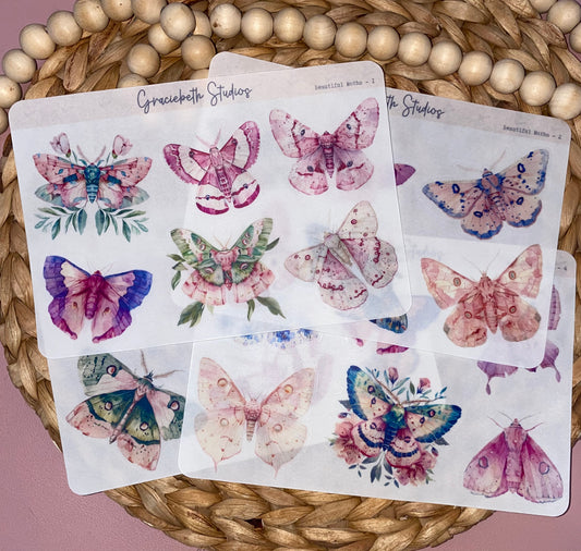 Beautiful Moths Deco Stickers