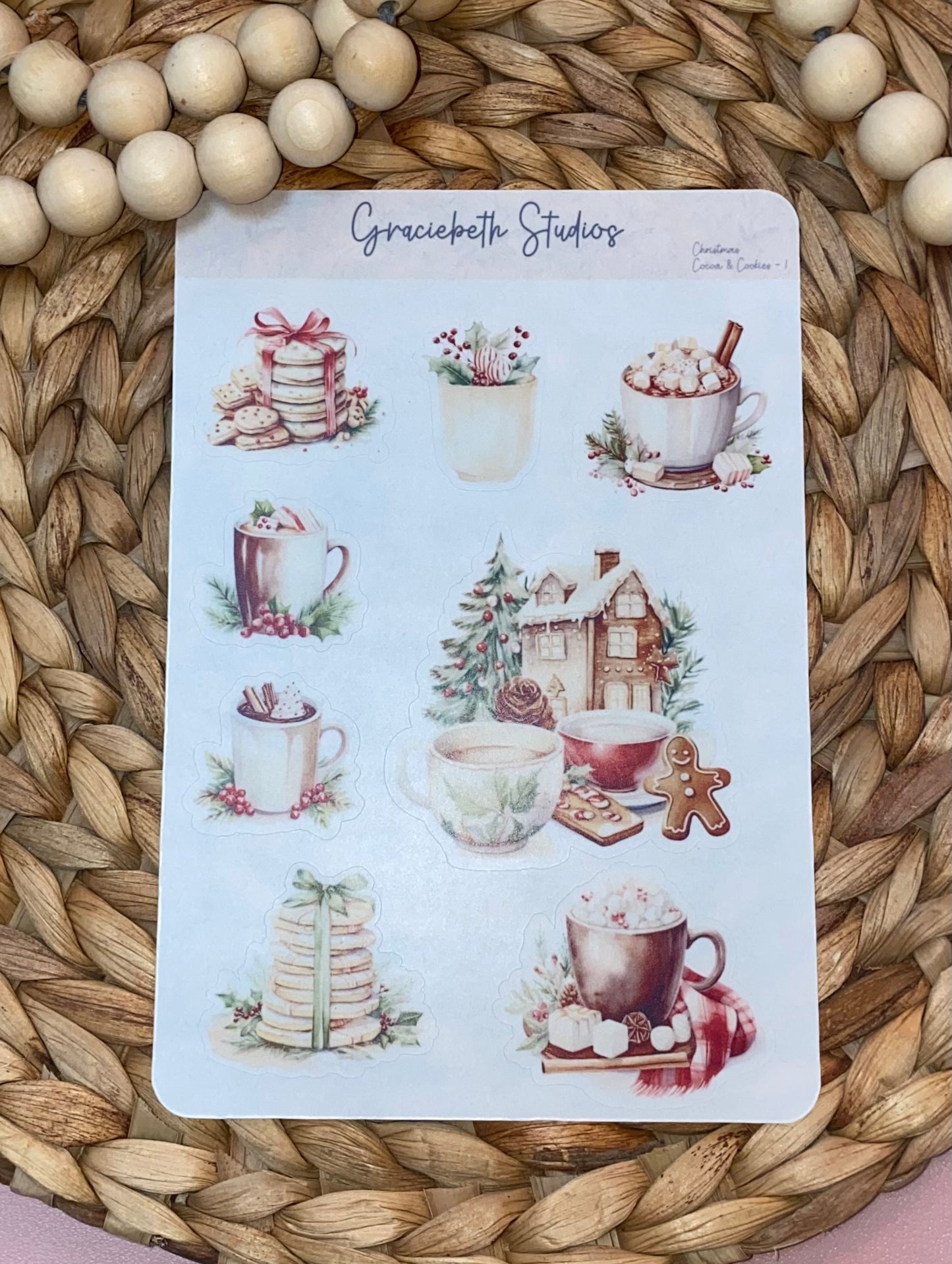 Christmas Cocoa and Cookies Deco Stickers