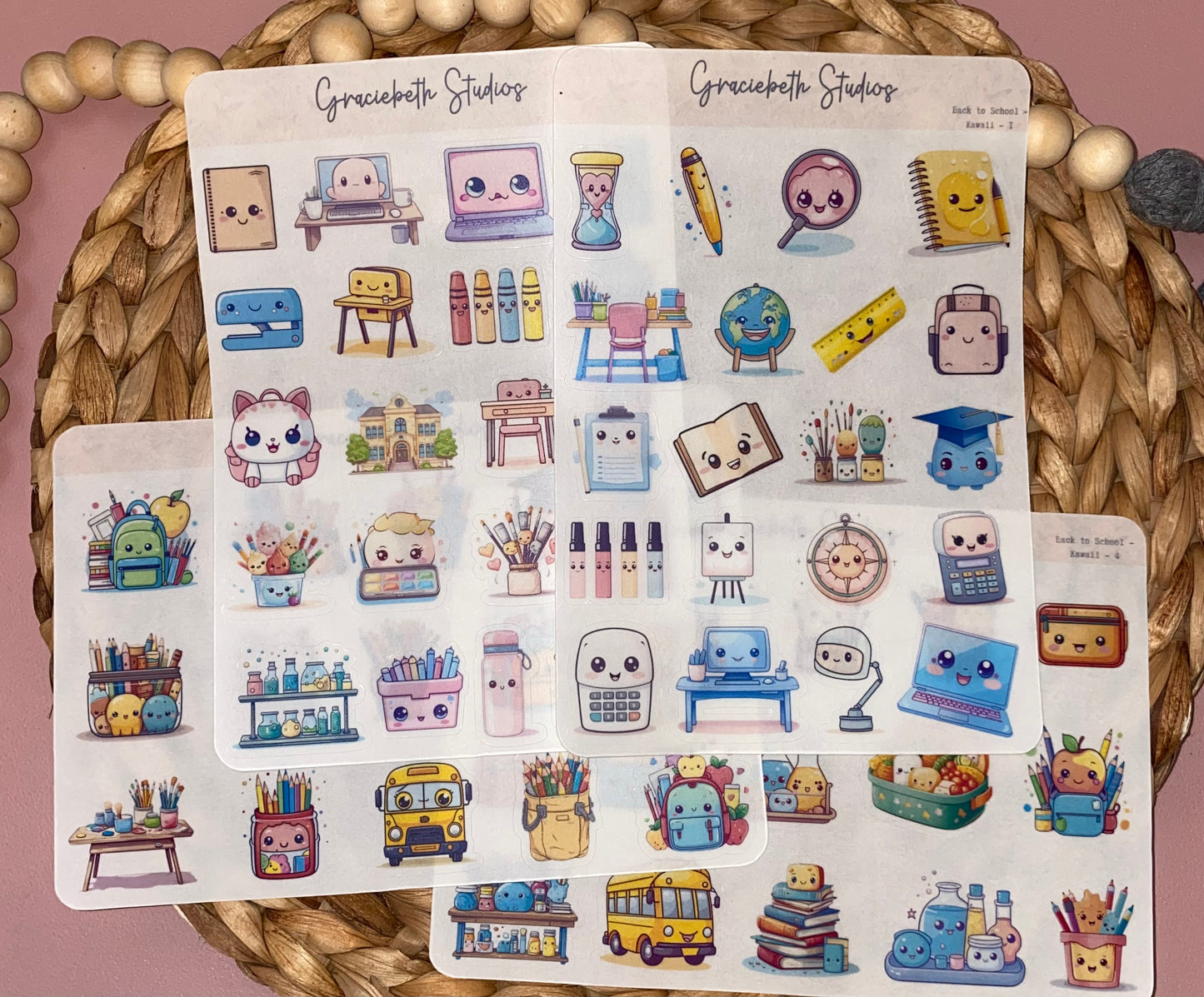 Back to School Kawaii Deco Stickers