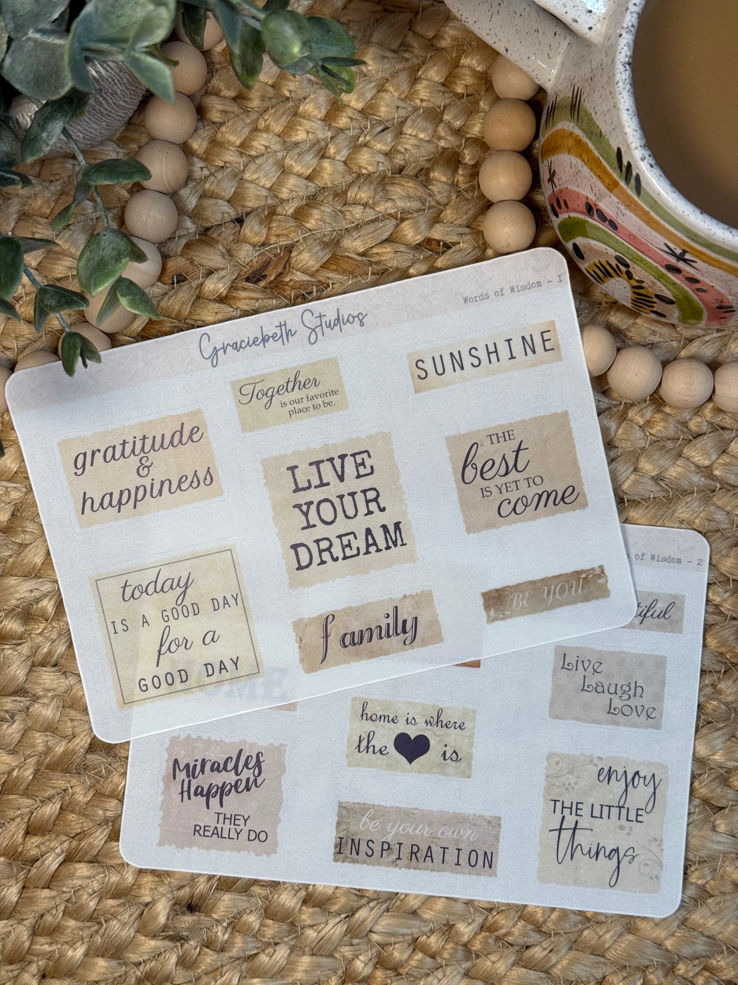 Words of Wisdom Stickers