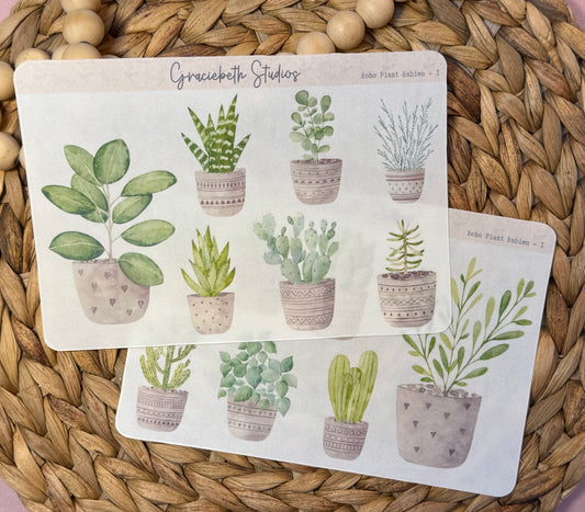 Boho Plant Babies Deco Stickers