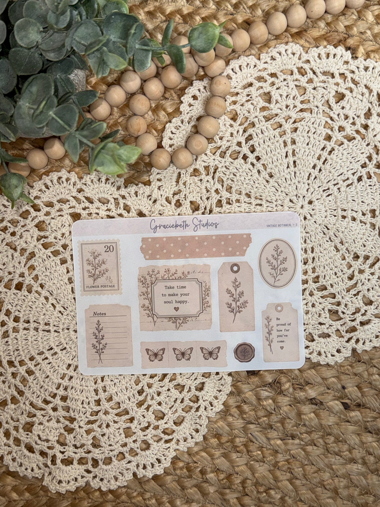 Vintage Botanical - Deco Stickers