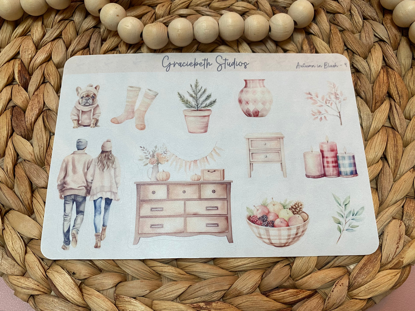 Autumn in Blush Deco Stickers