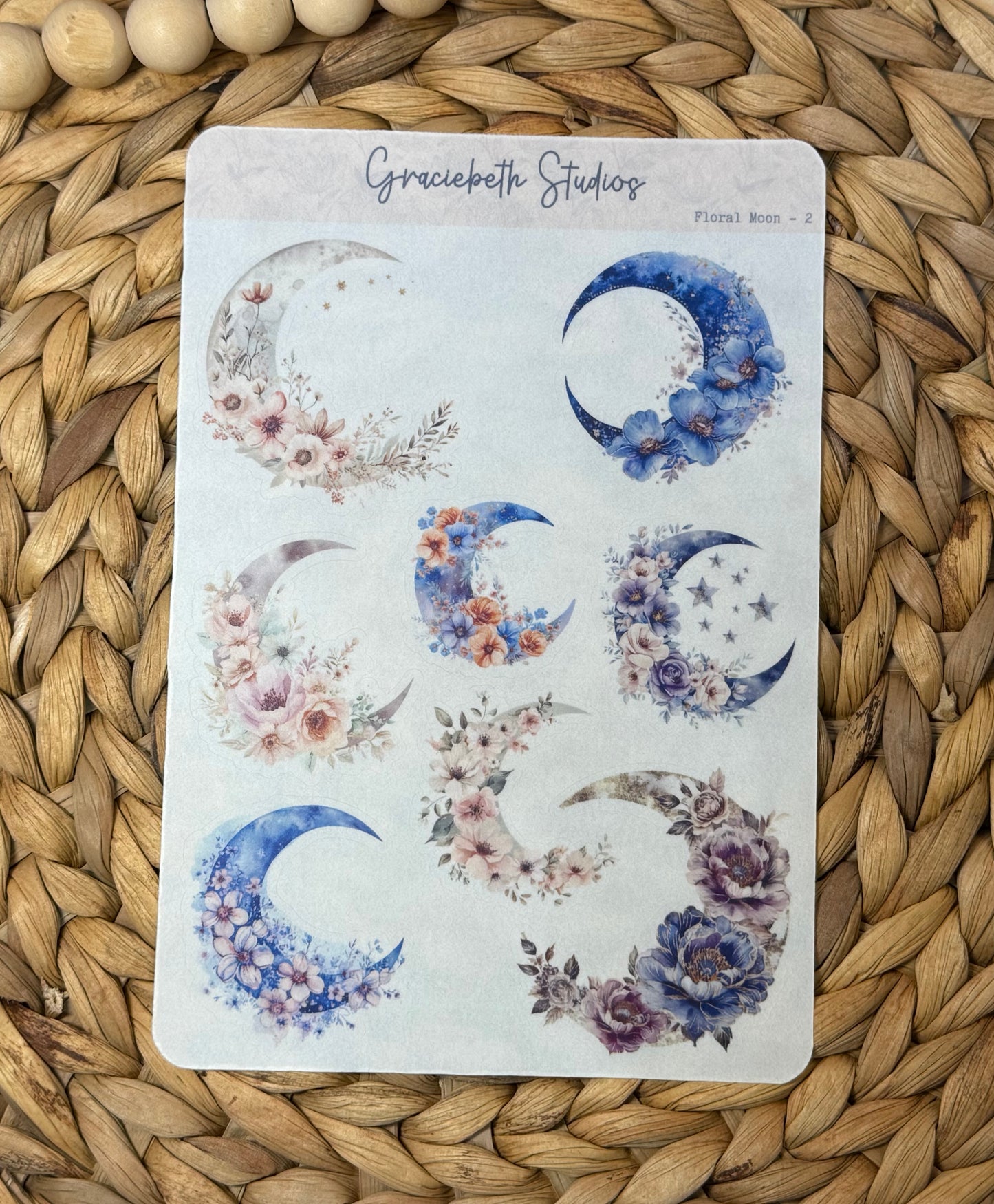 Floral Moon Deco Stickers