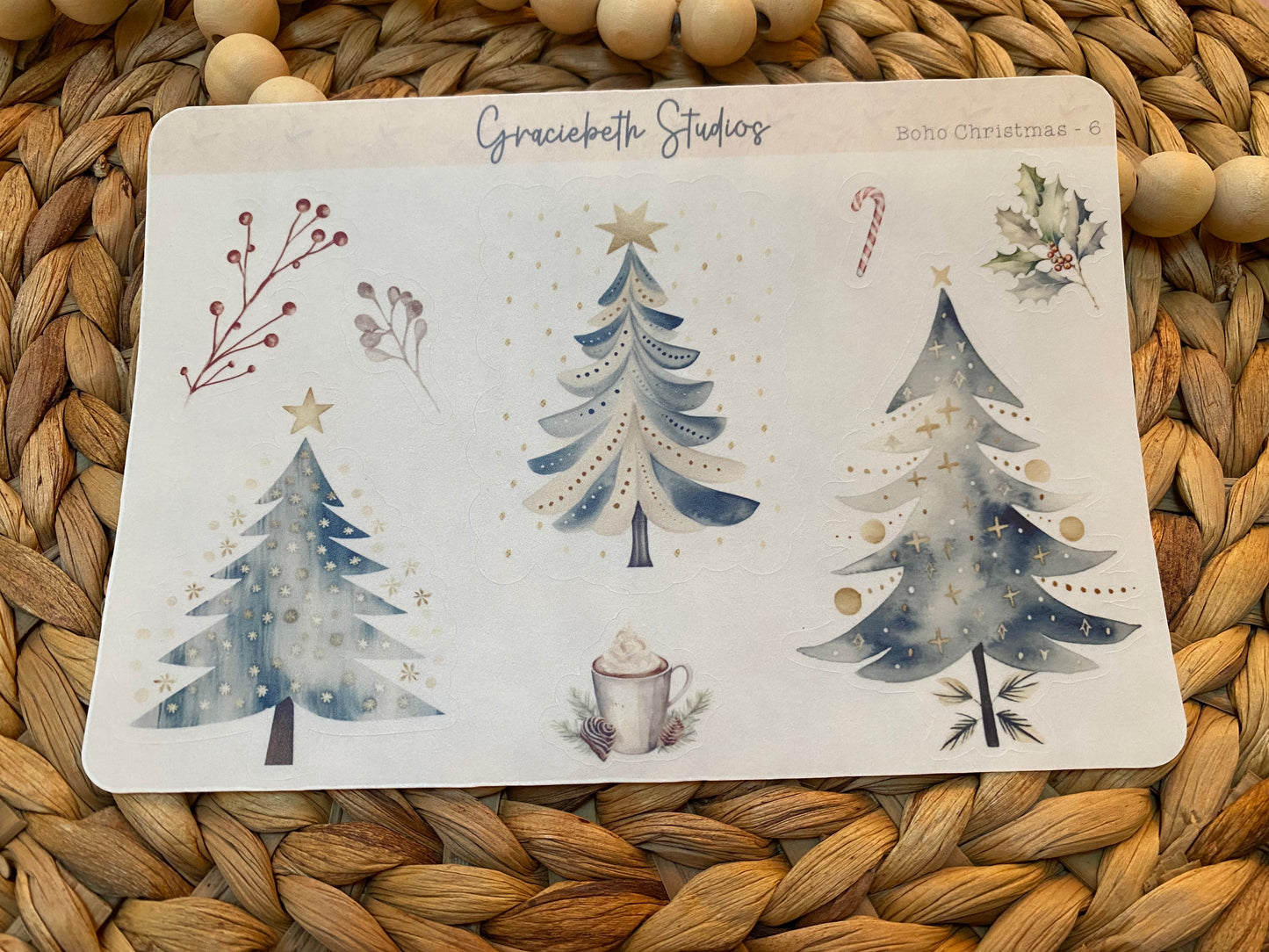 Boho Christmas Deco Stickers