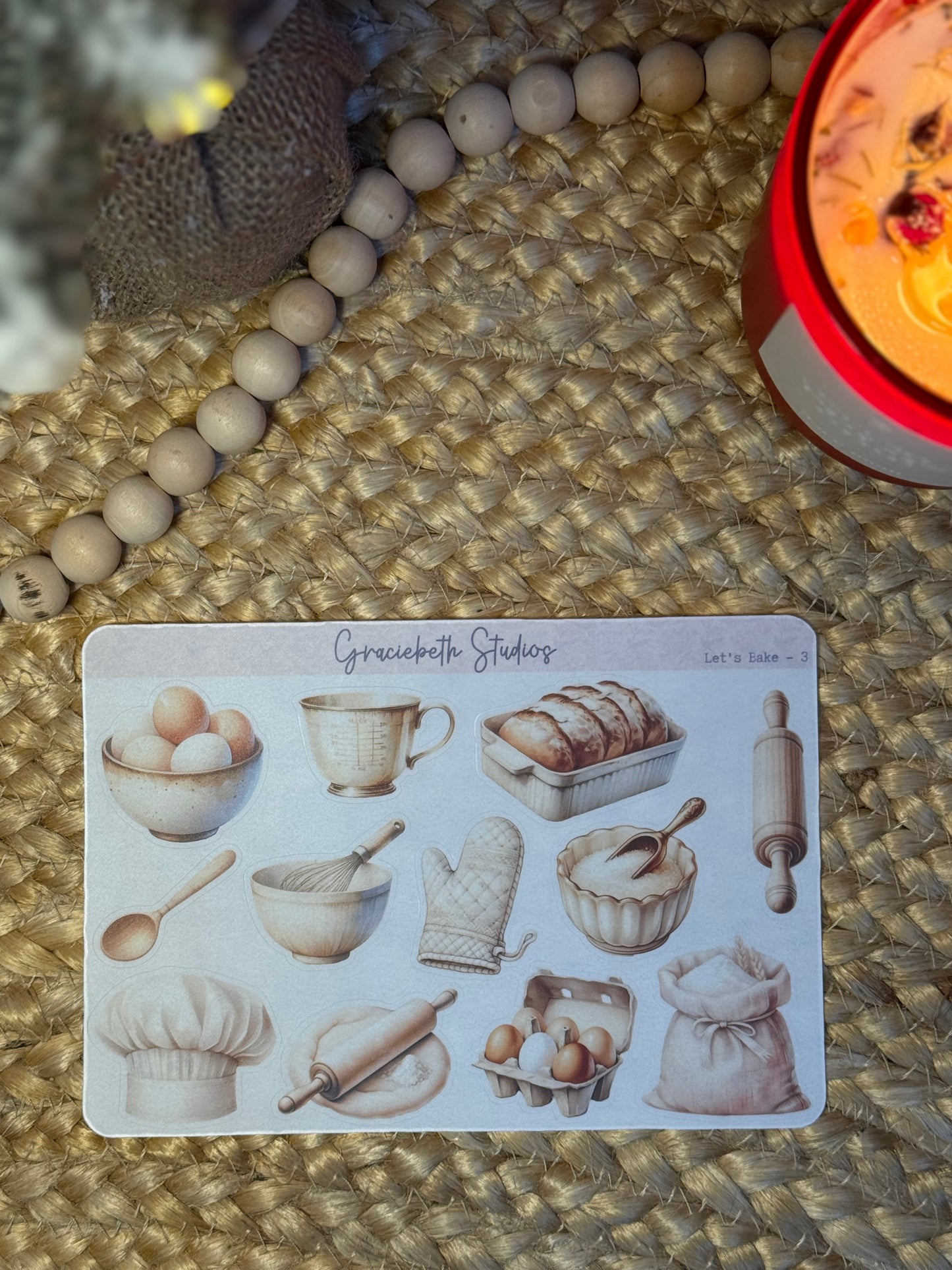 Let's Bake - Deco Stickers