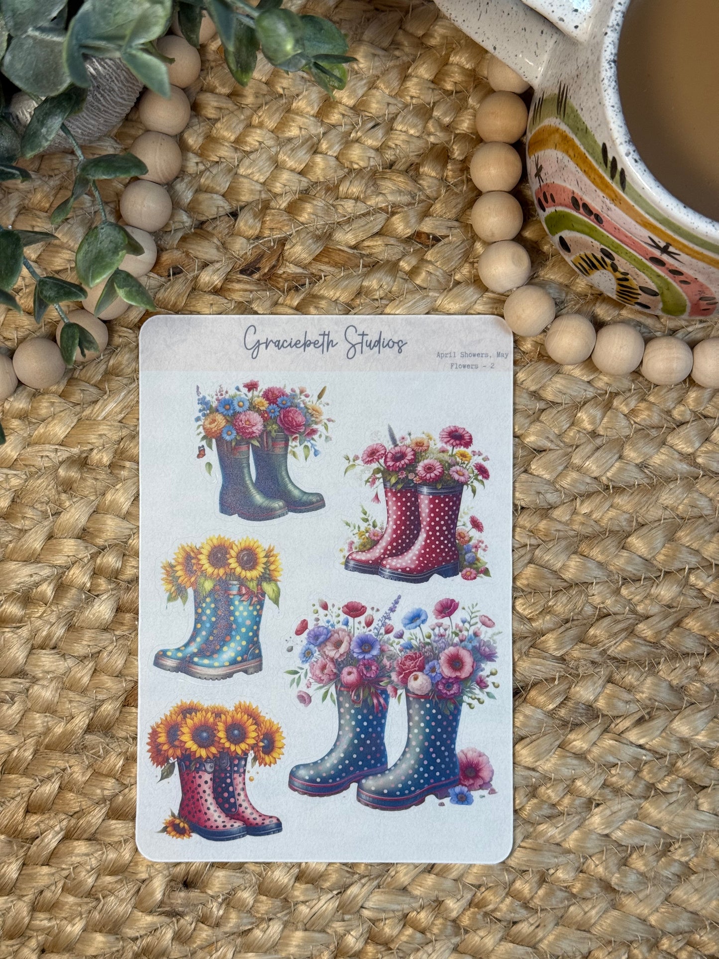 April Showers - May Flowers - Deco Stickers