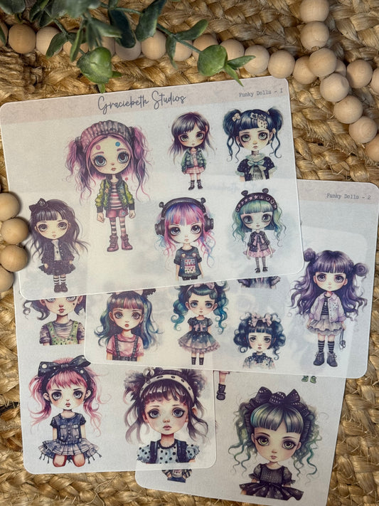Funky Dolls Deco Stickers