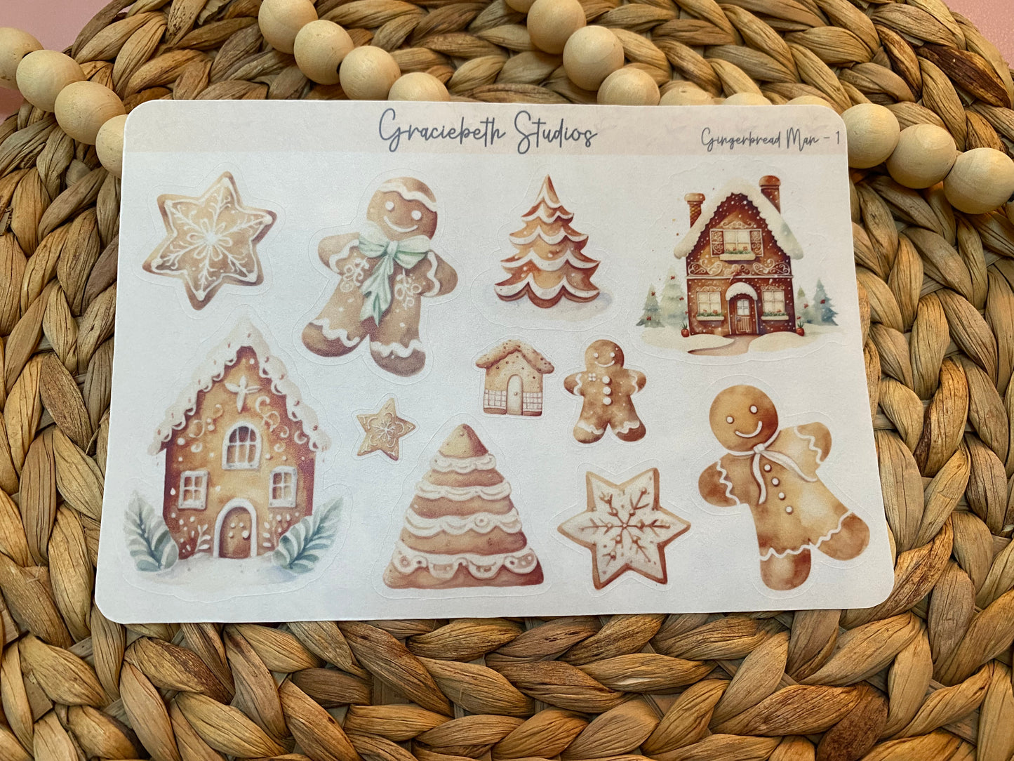 Gingerbread Man Deco Stickers