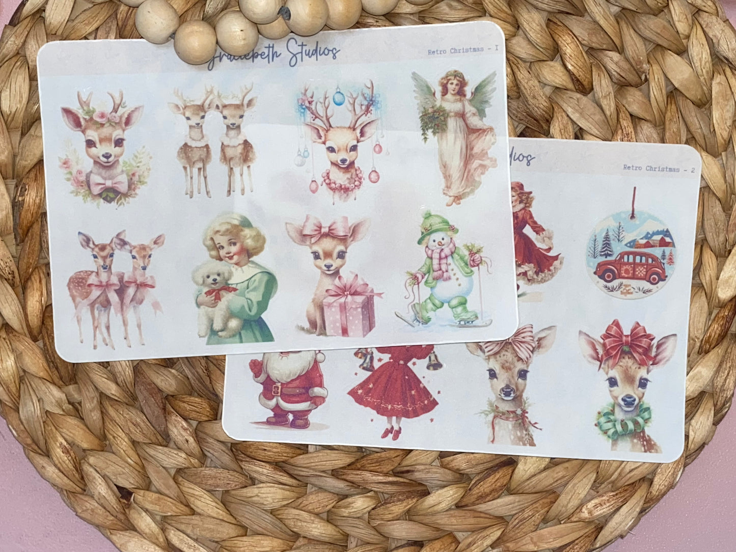 Retro Christmas Deco Stickers