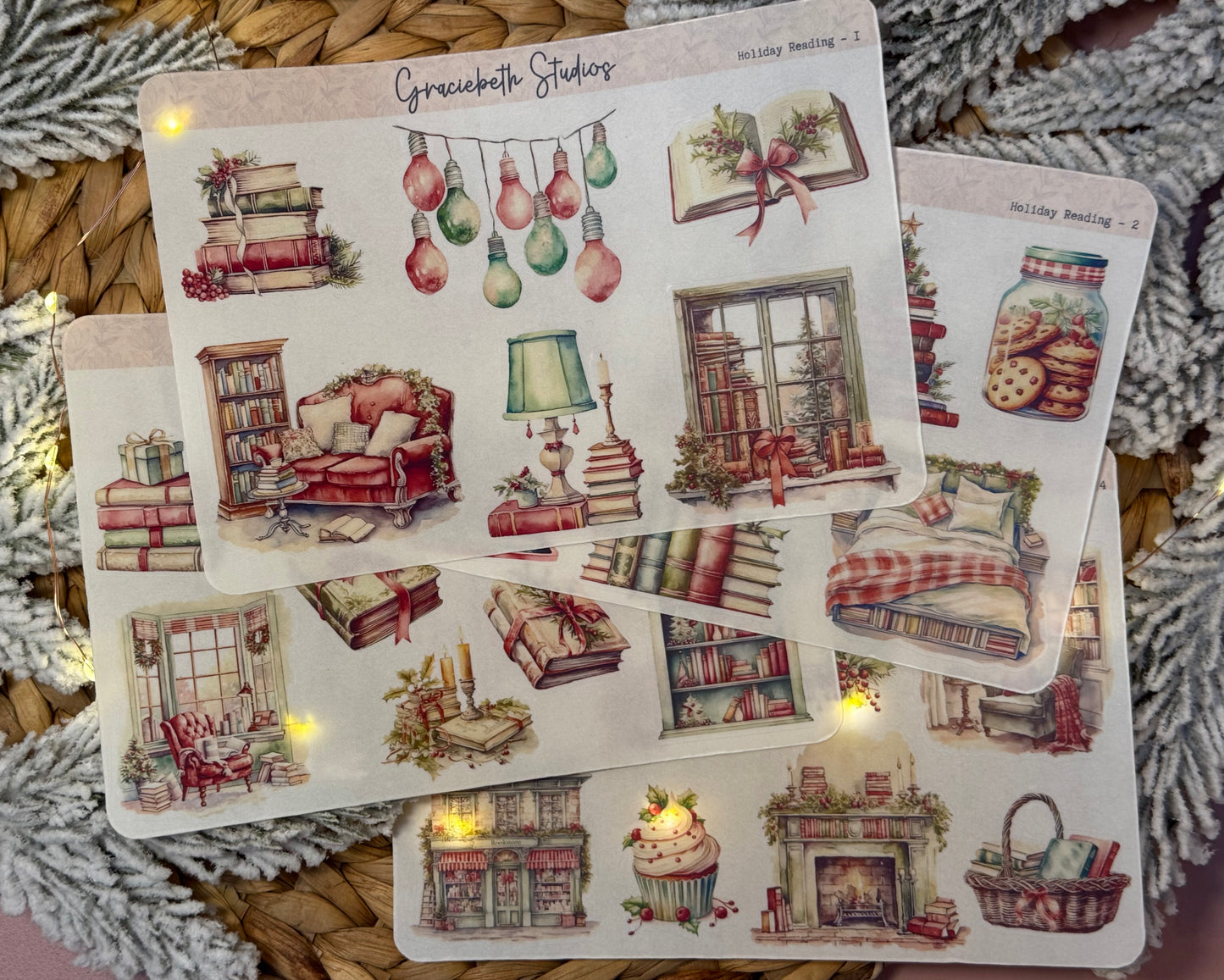 Holiday Reading Deco Stickers