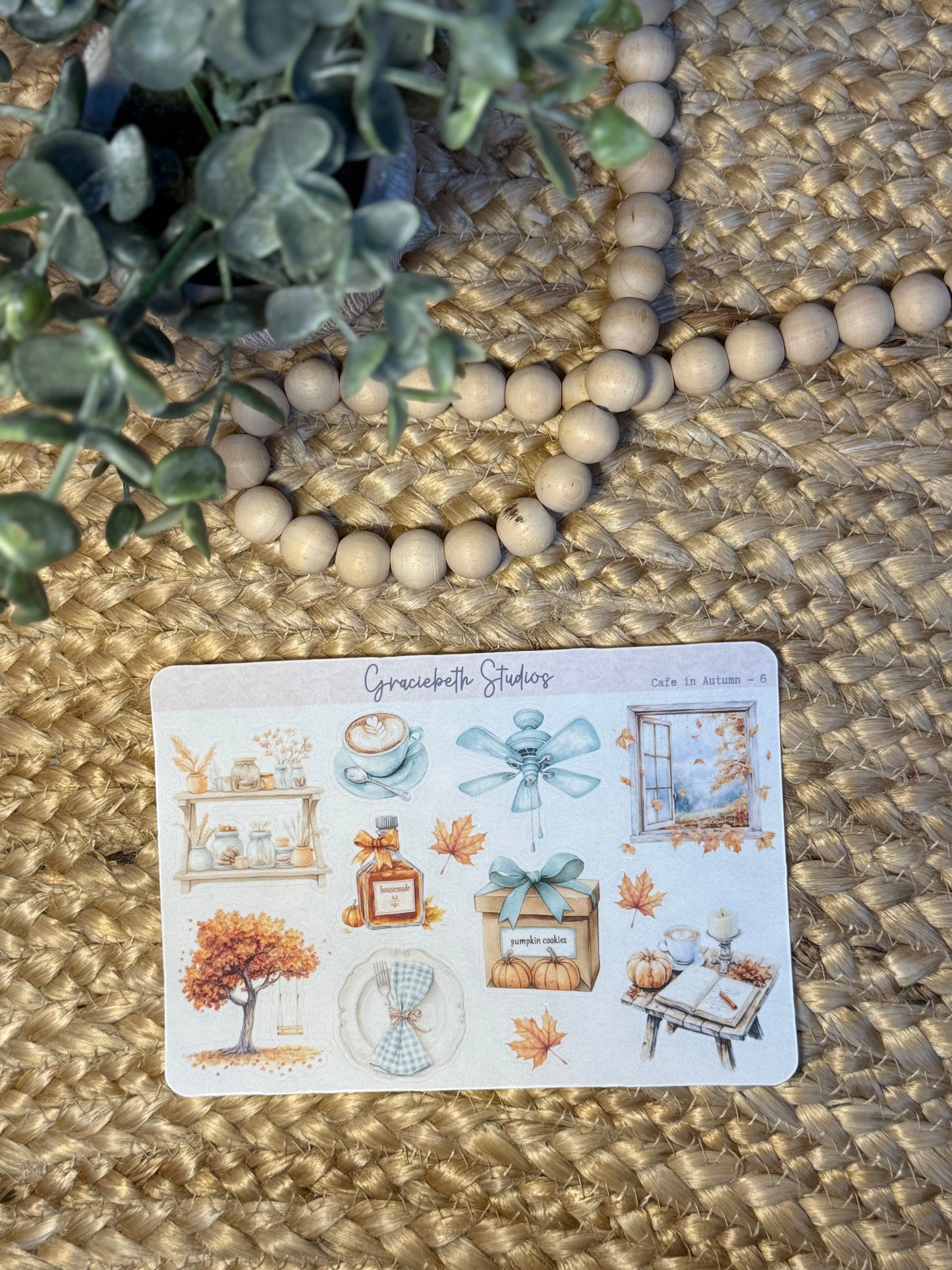 Cafe in Autumn -  Deco Stickers