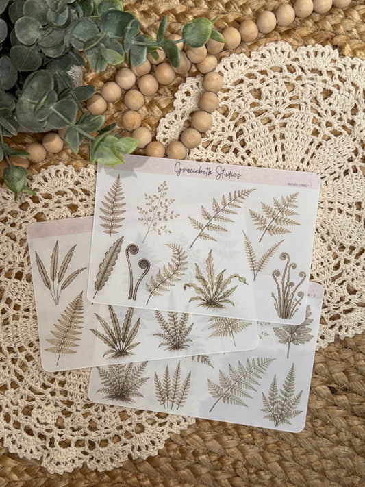 Vintage Ferns - Deco Stickers