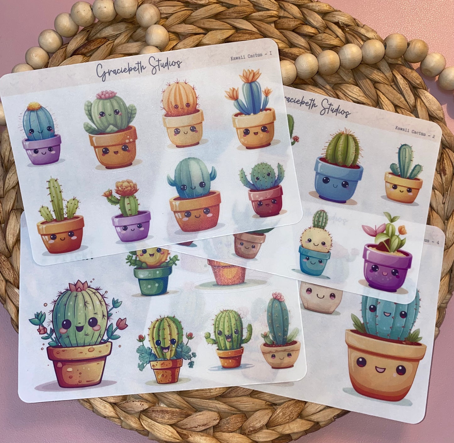 Kawaii Cactus Deco Stickers