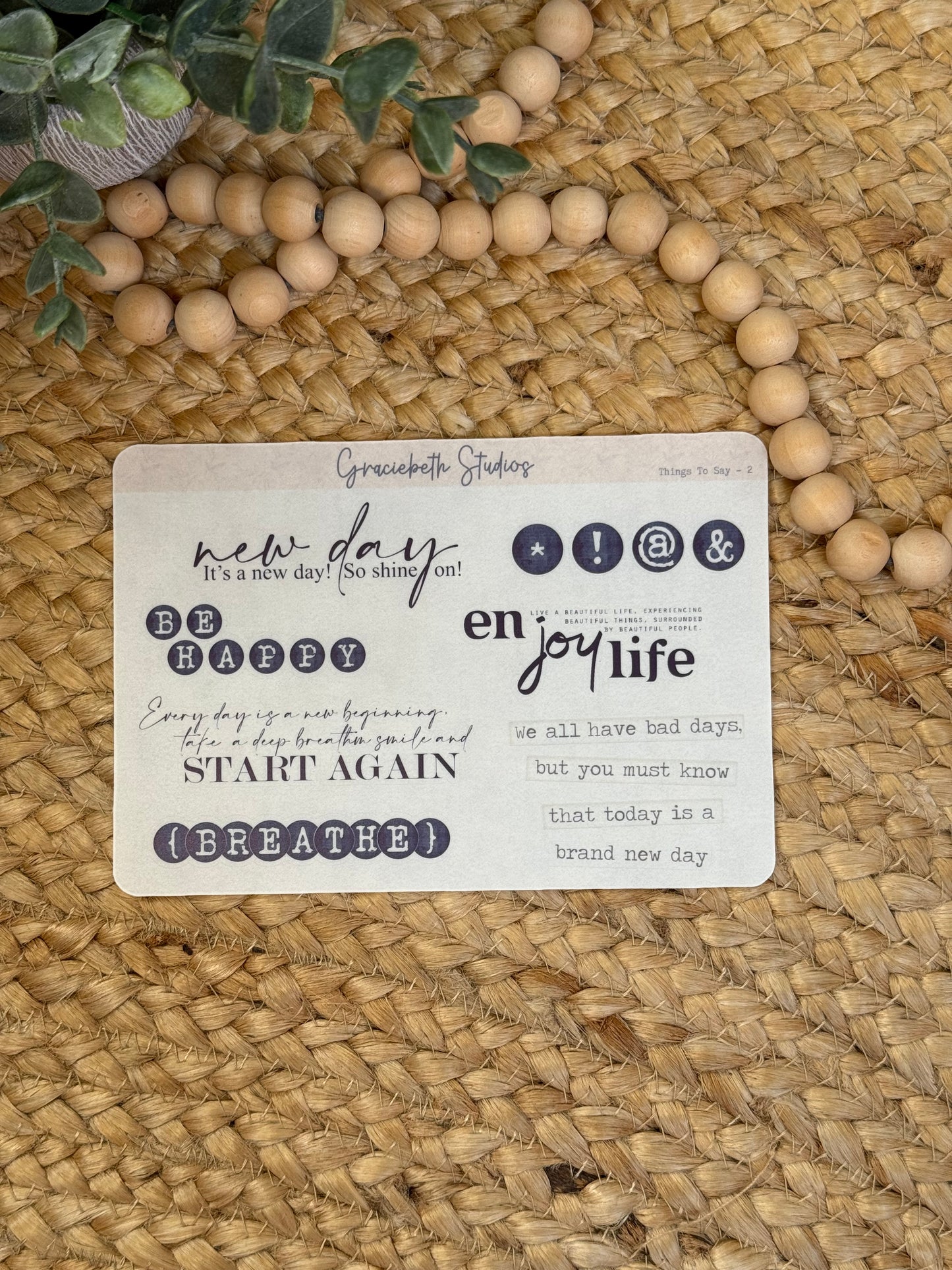 Things To Say - Deco Stickers