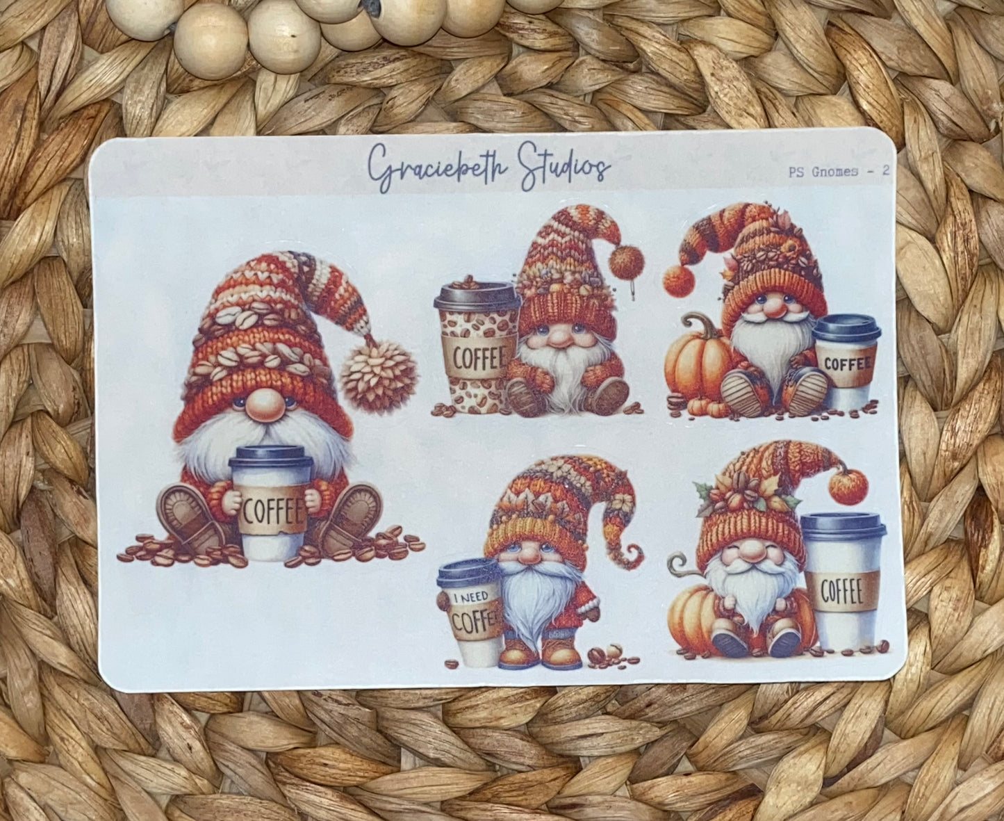 Pumpkin Spice Gnomes Deco Stickers