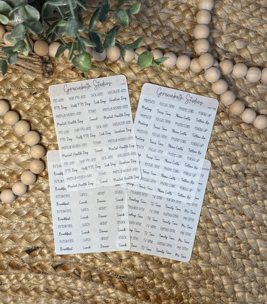 Daily Tasks Label Stickers