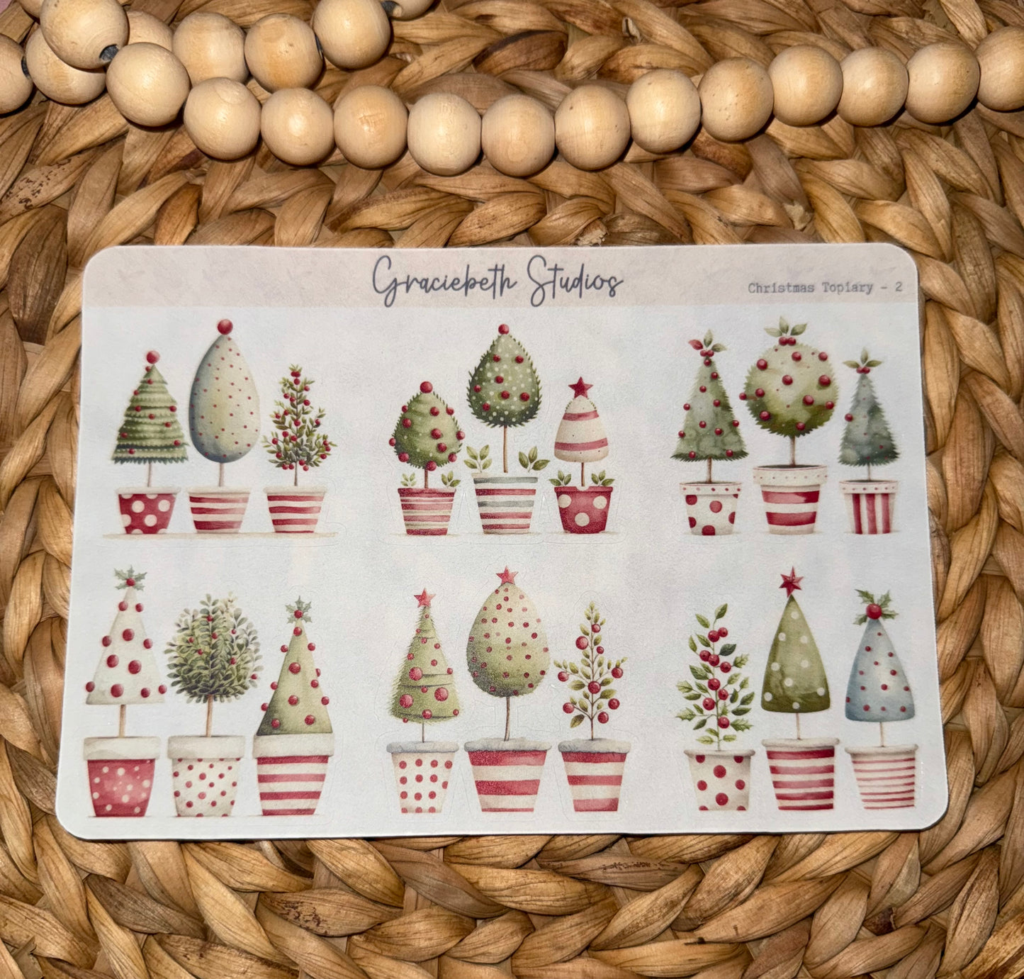 Christmas Topiary Deco Stickers