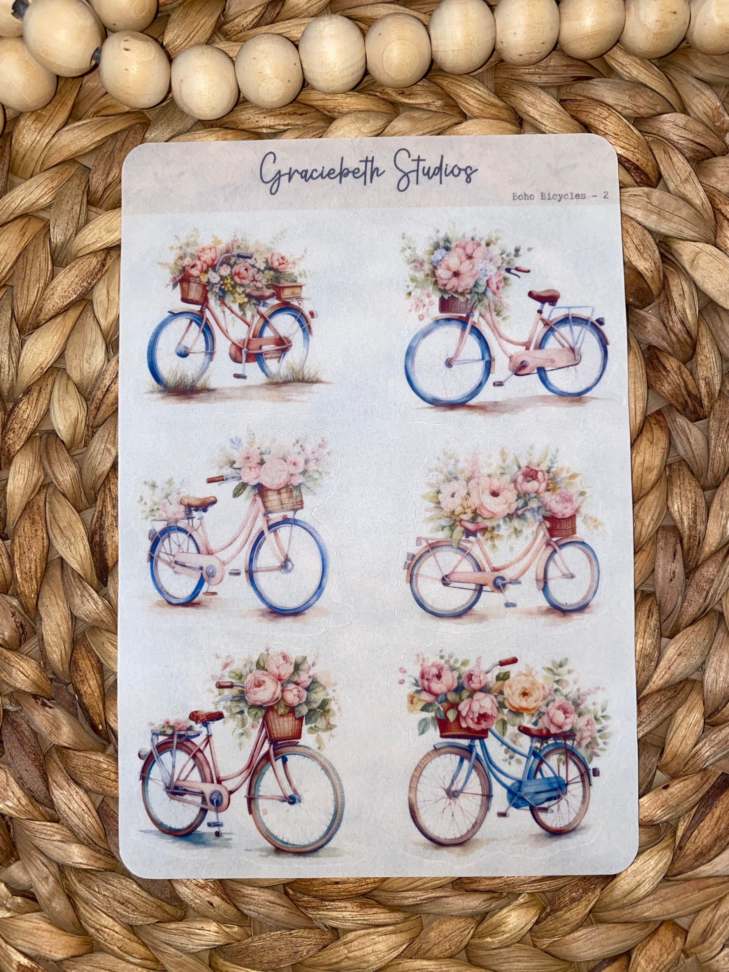 Boho Bicycles Deco Stickers