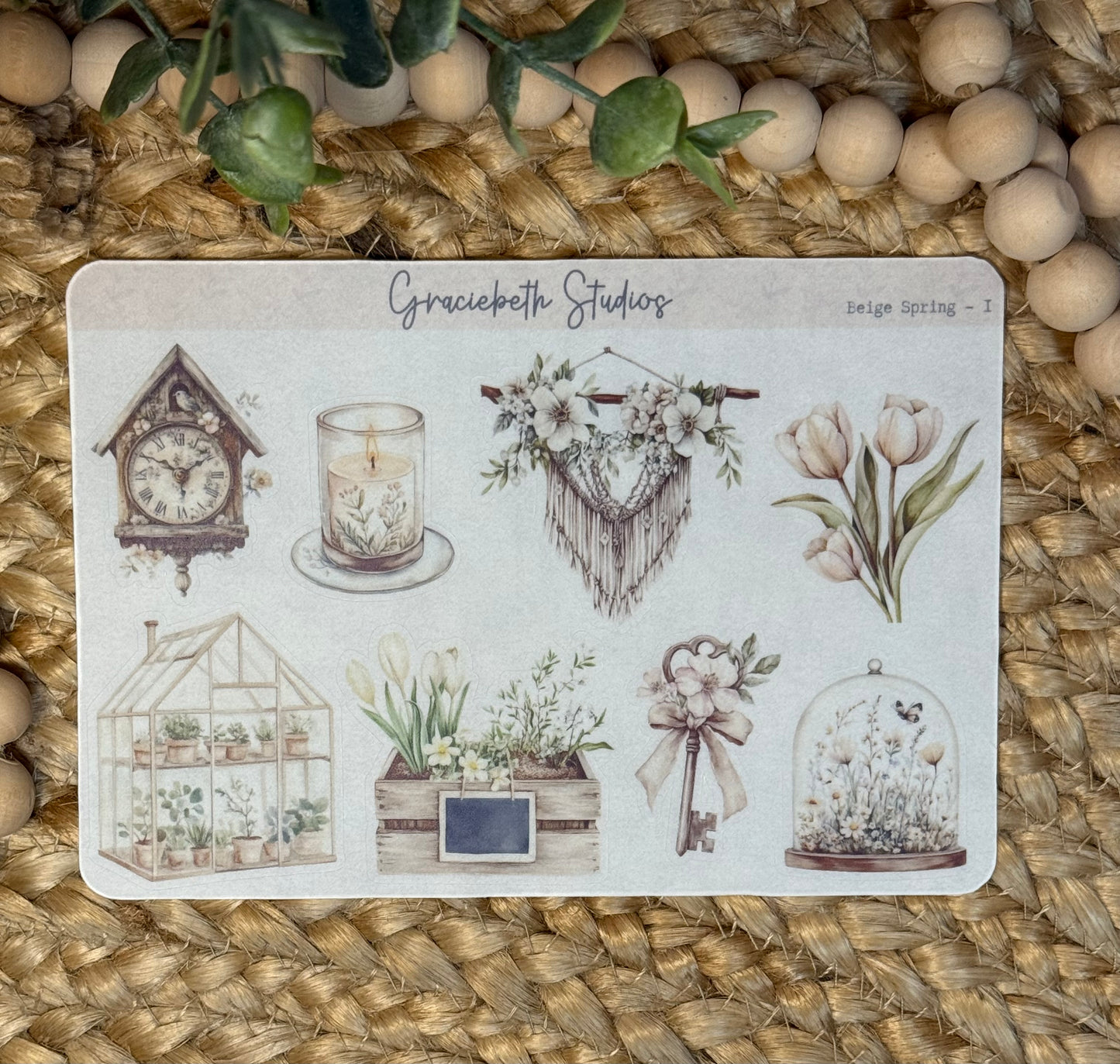 Beige Spring Deco Stickers