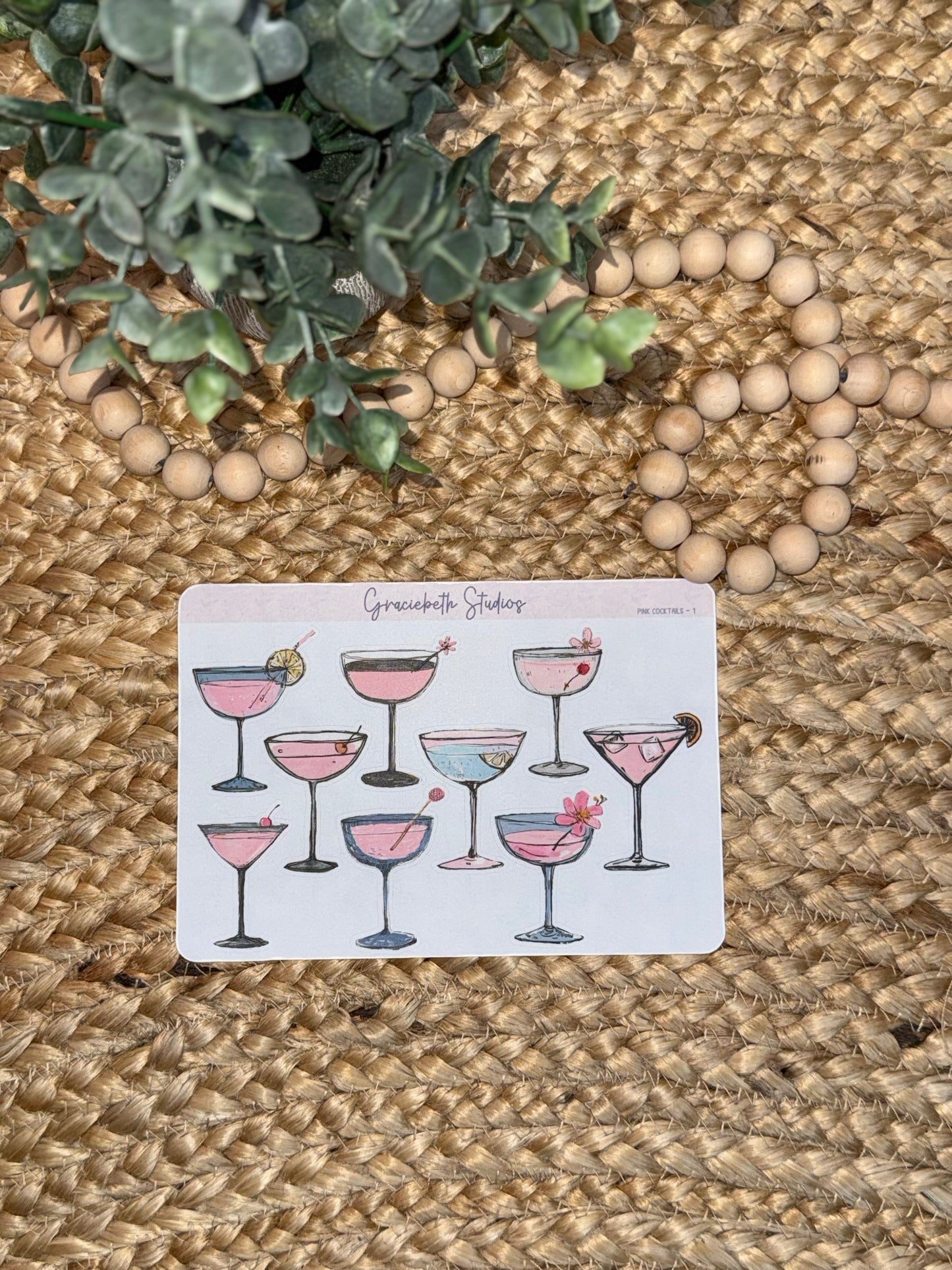 Pink Cocktails - Deco Stickers