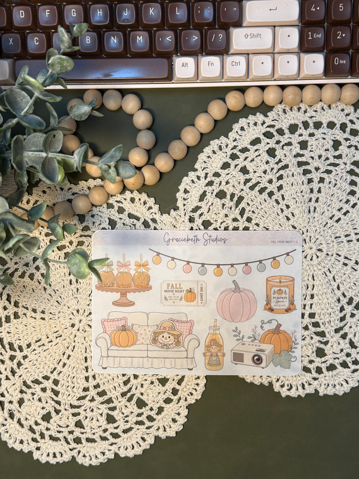 Fall Movie Night - Deco Stickers