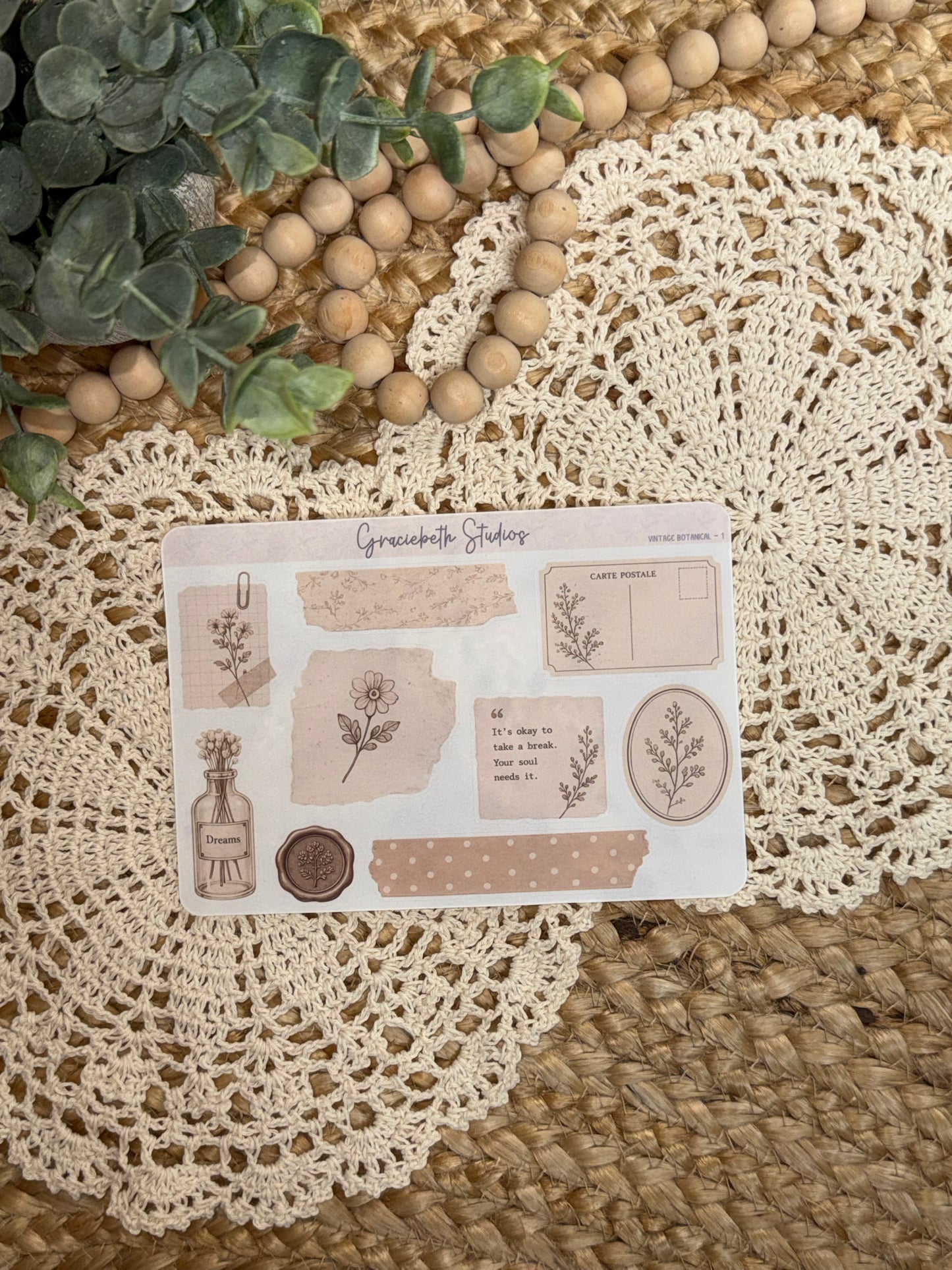 Vintage Botanical - Deco Stickers