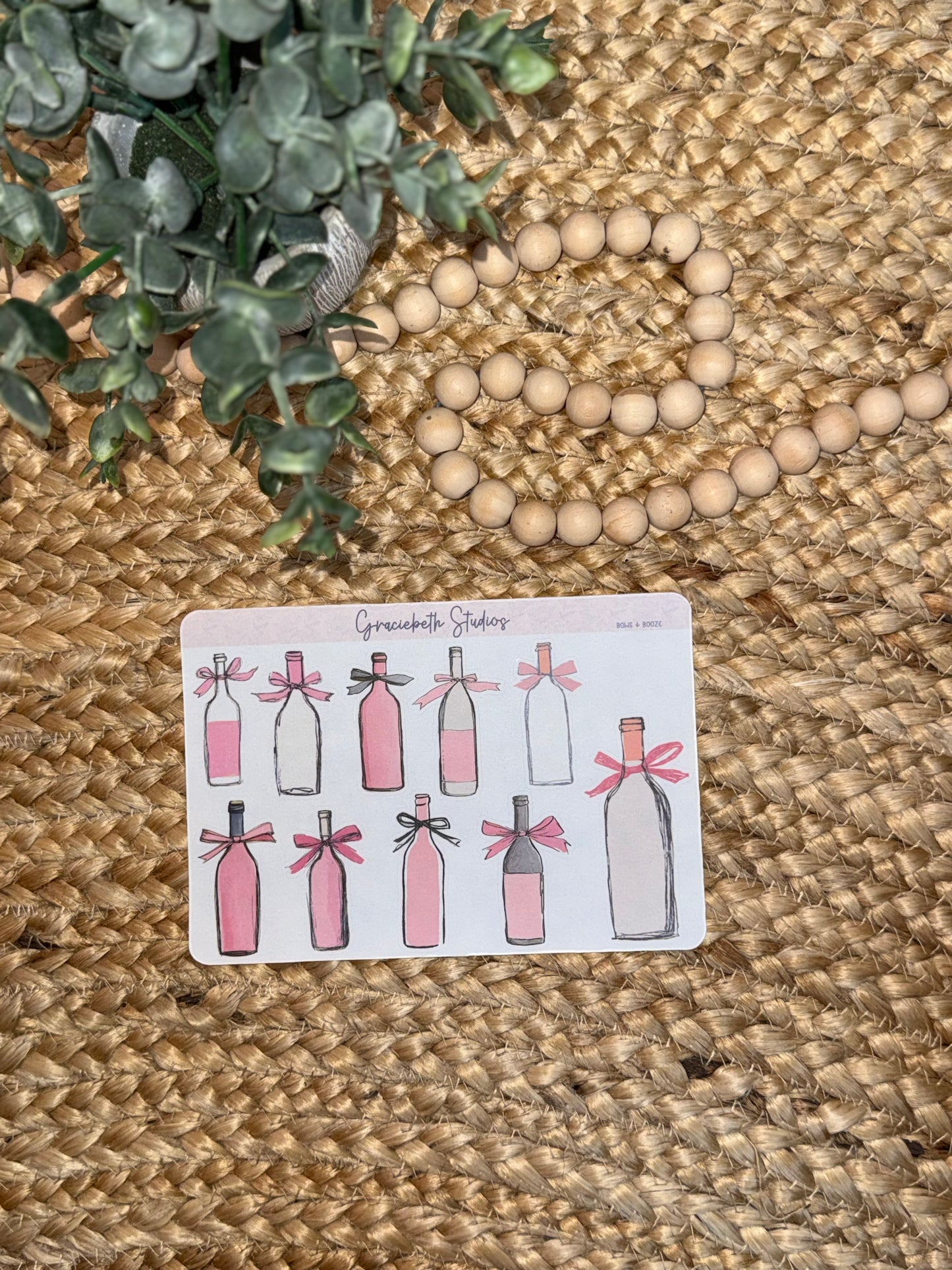 Bows and Booze - Stickers