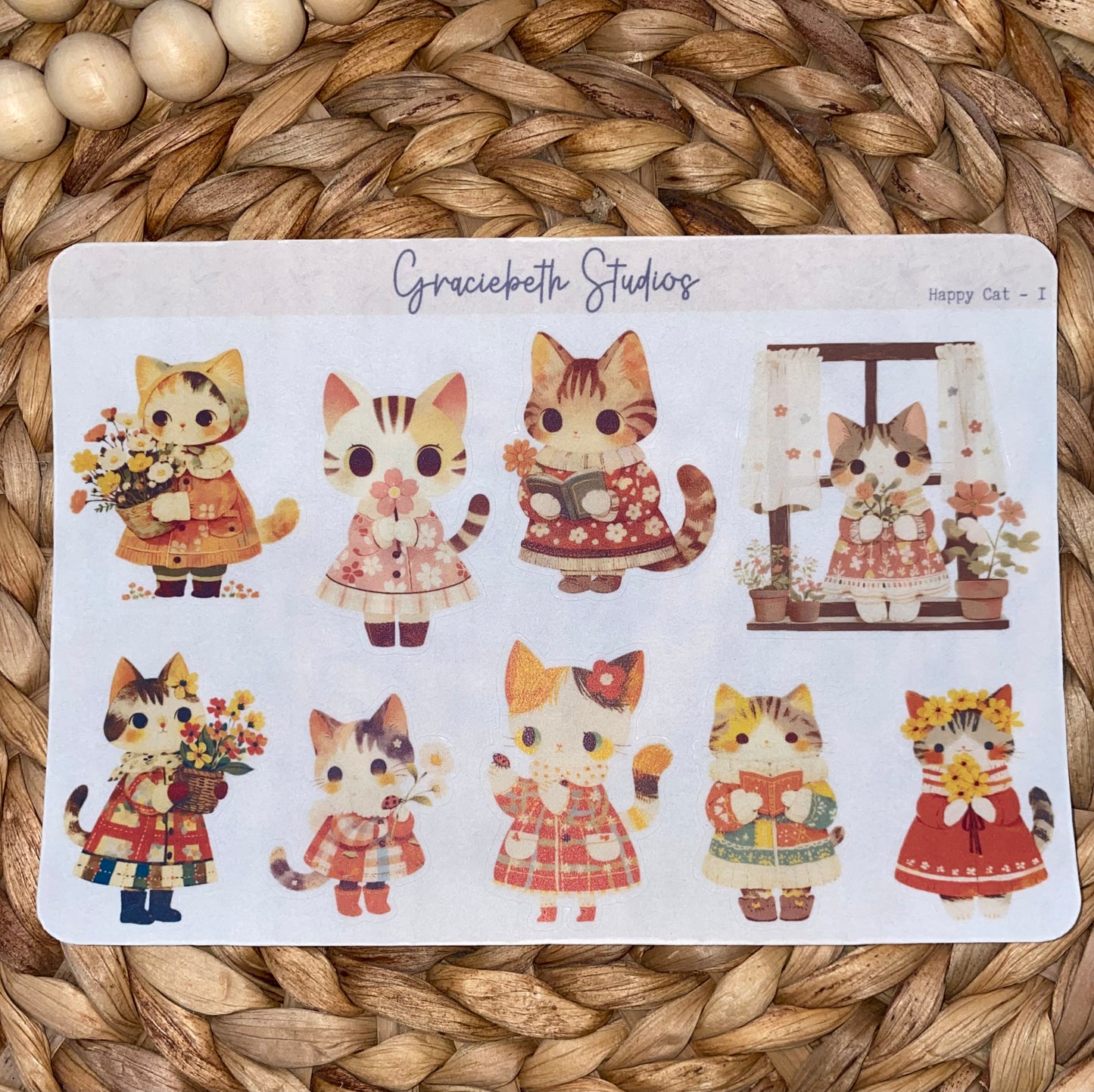 Happy Cat Deco Stickers