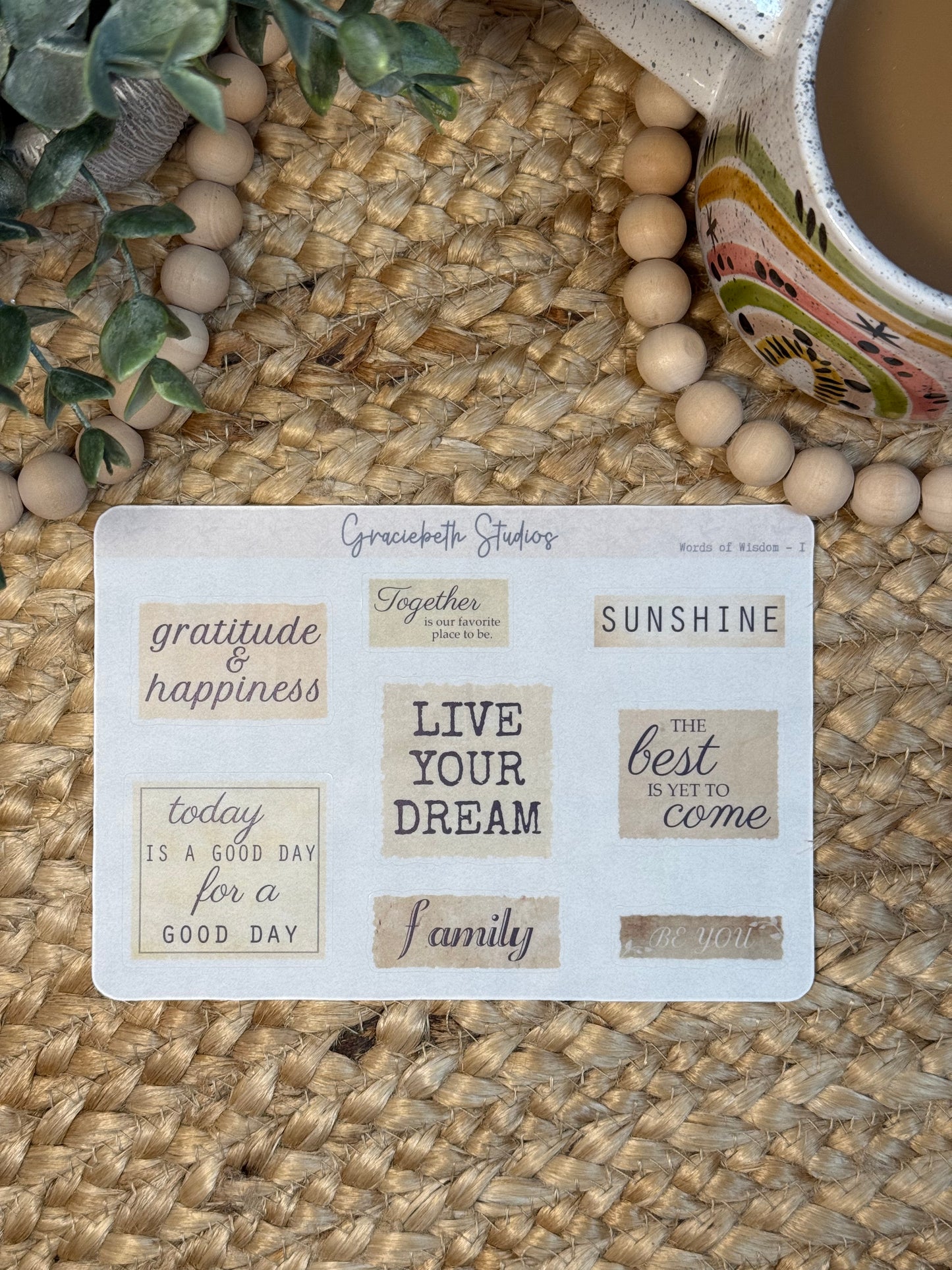 Words of Wisdom Stickers