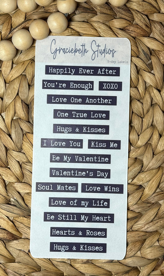 Valentine Label Stickers