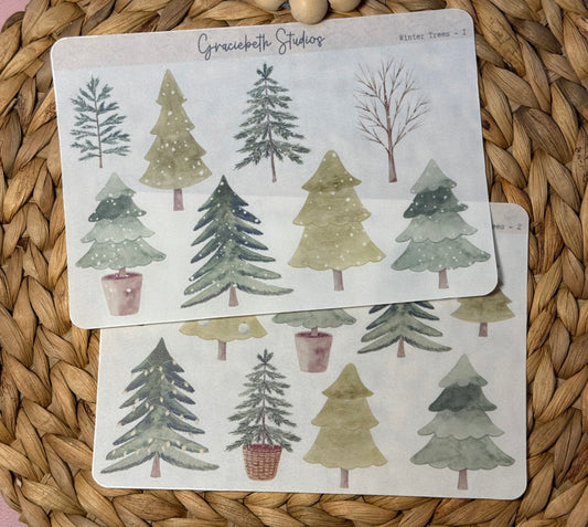 Winter Trees Deco Stickers