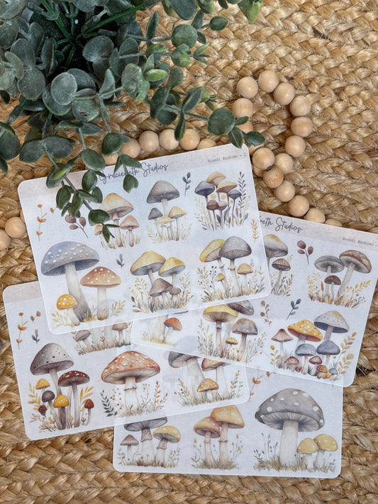 Scandi Mushies Deco Stickers
