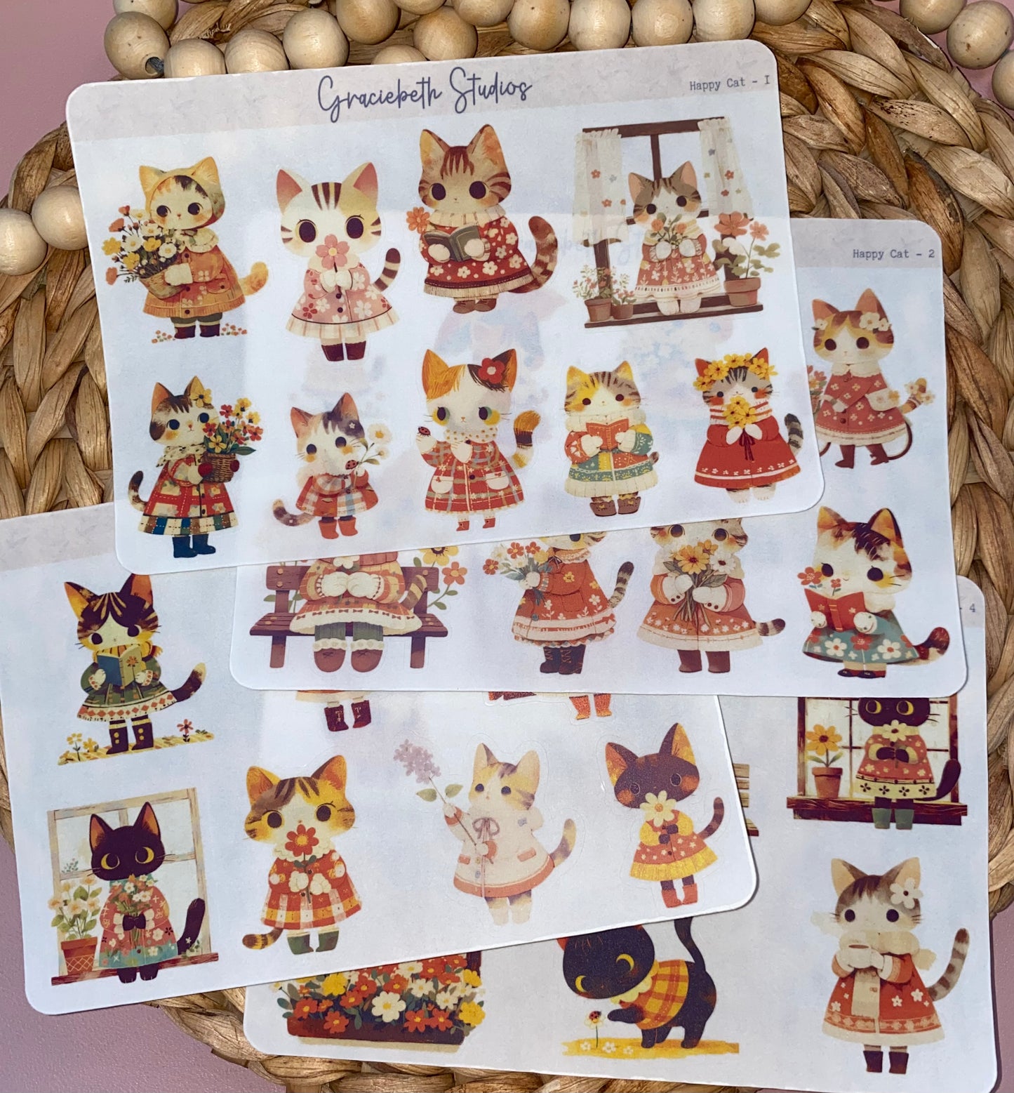 Happy Cat Deco Stickers