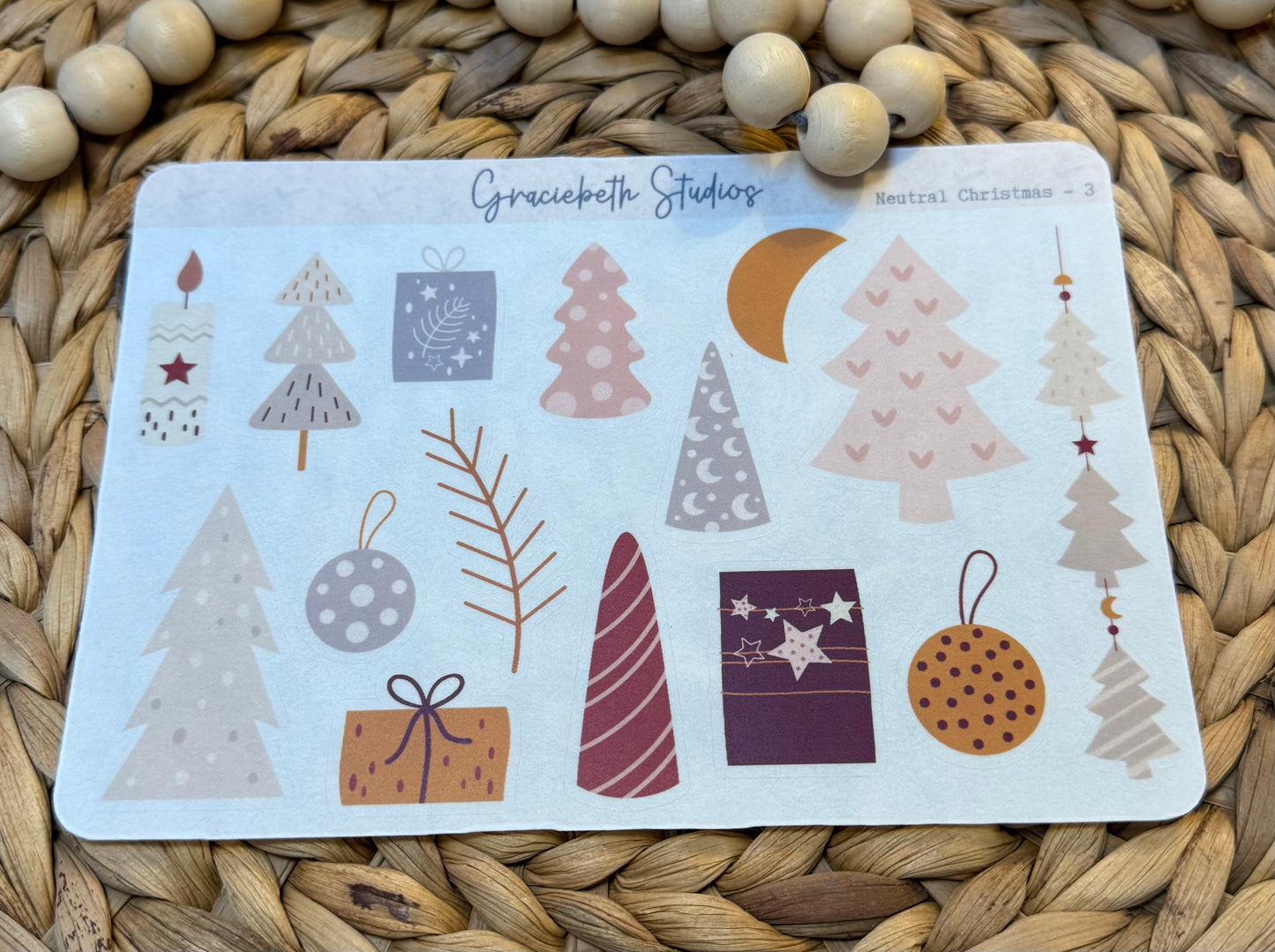 Neutral Christmas Deco Stickers