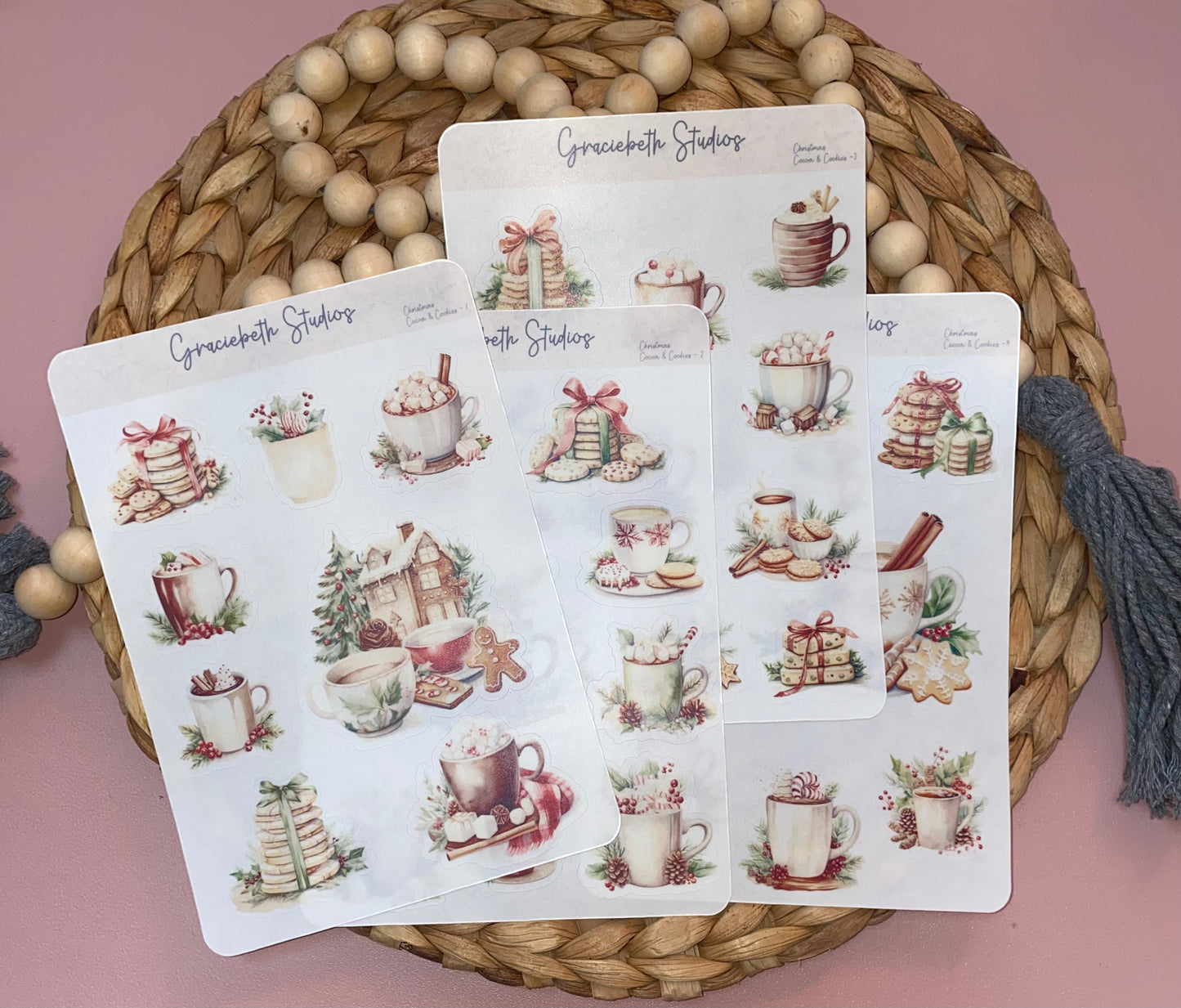 Christmas Cocoa and Cookies Deco Stickers