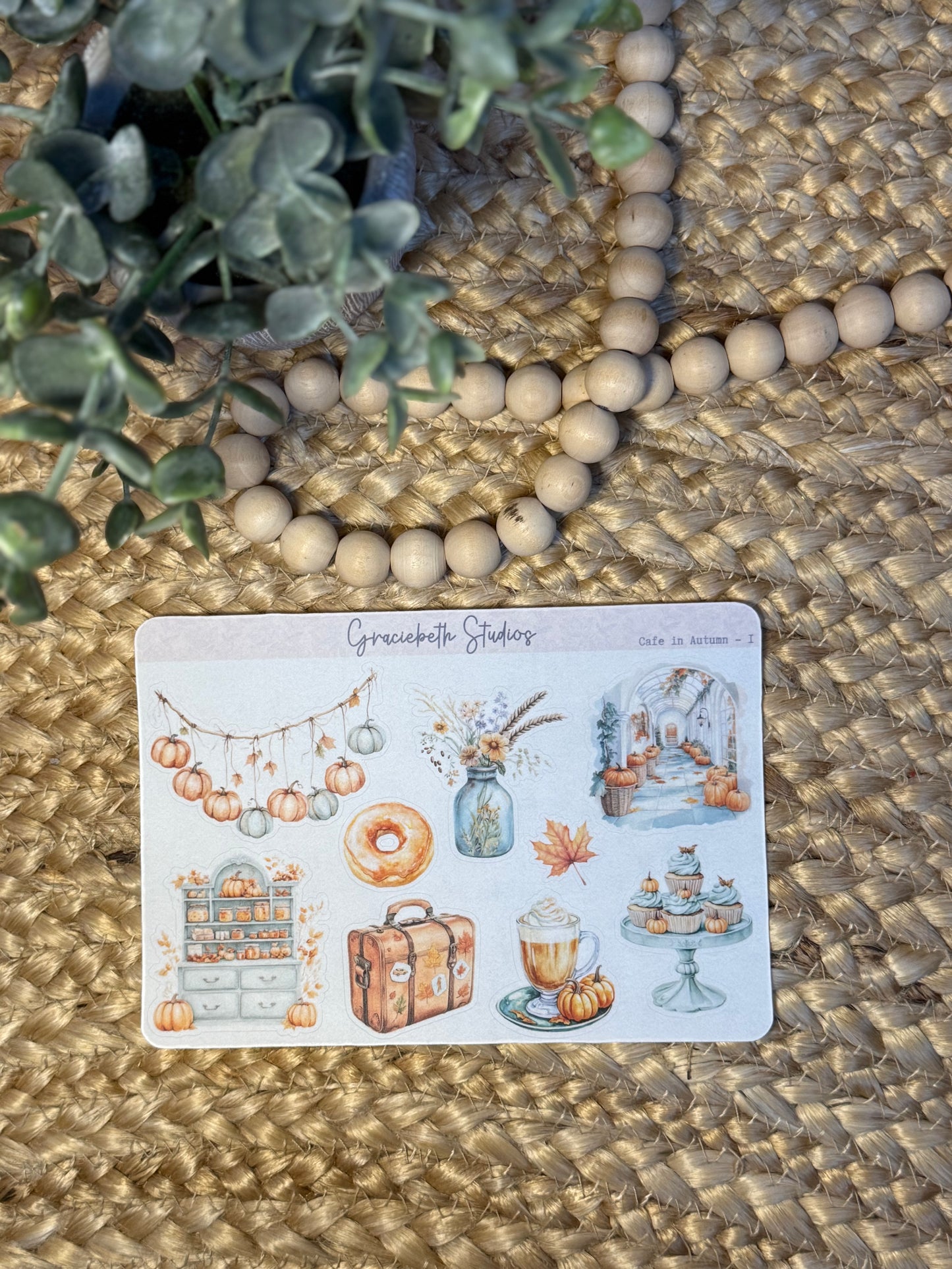 Cafe in Autumn -  Deco Stickers