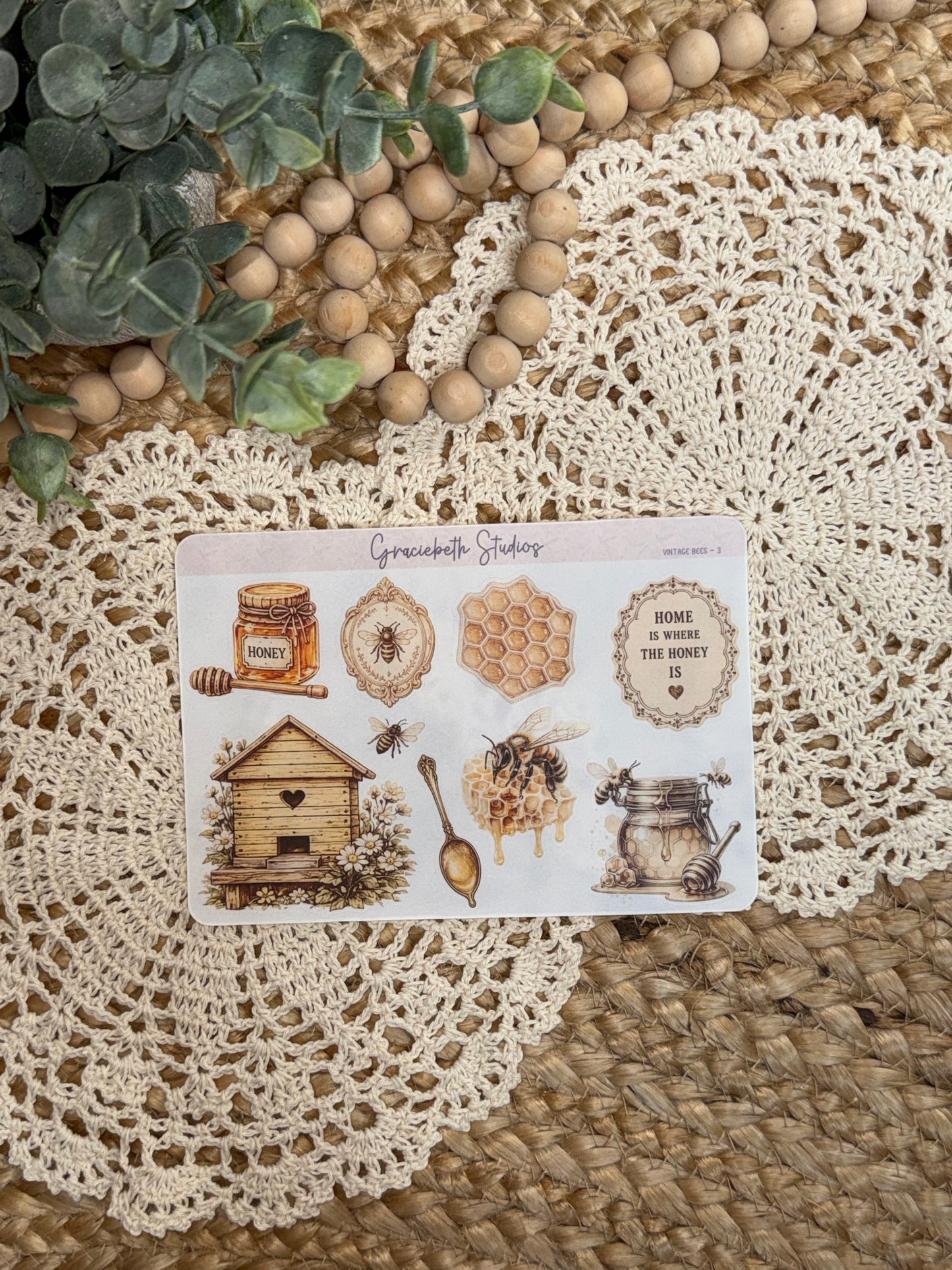 Vintage Bees - Deco Stickers