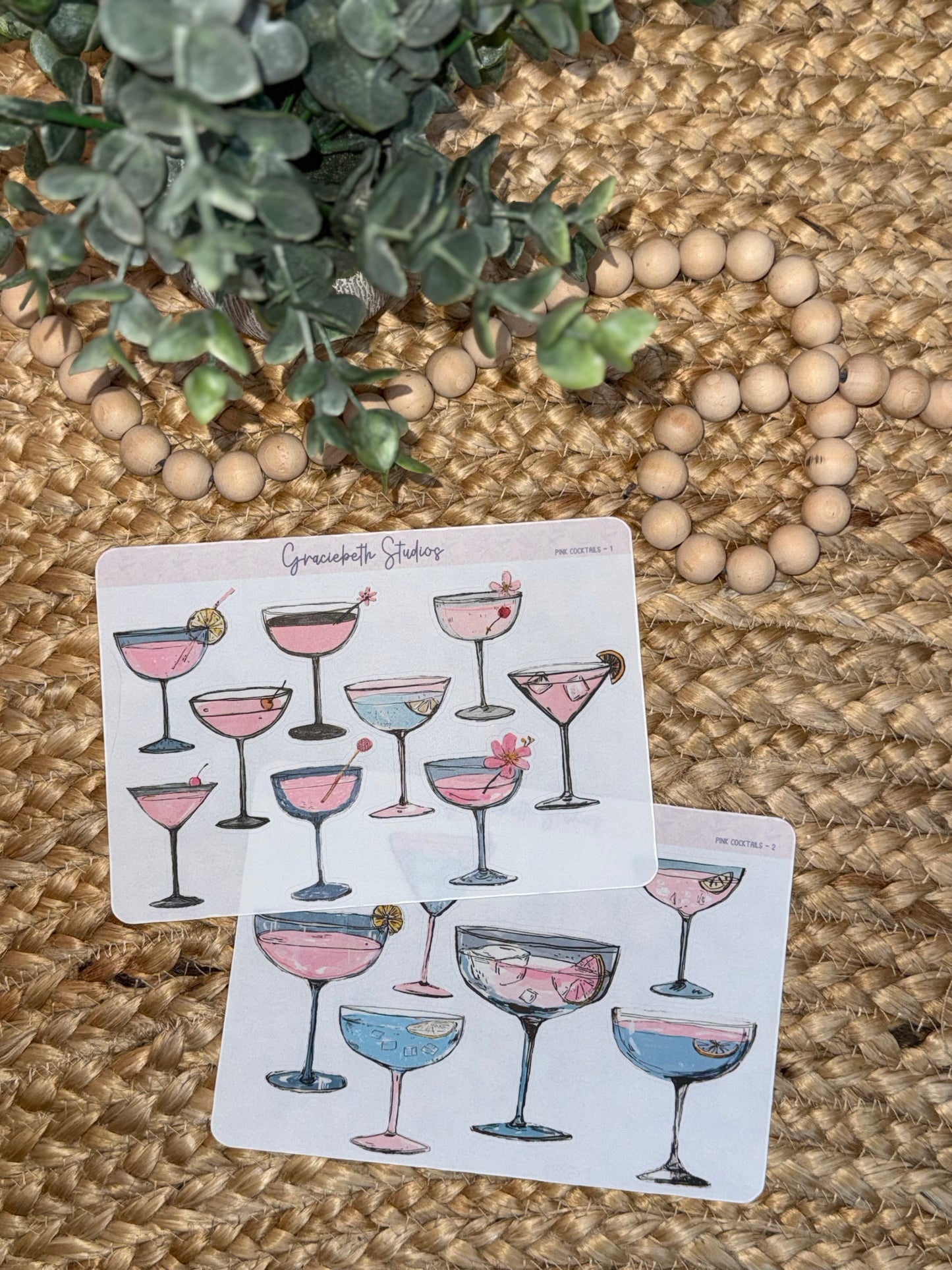 Pink Cocktails - Deco Stickers
