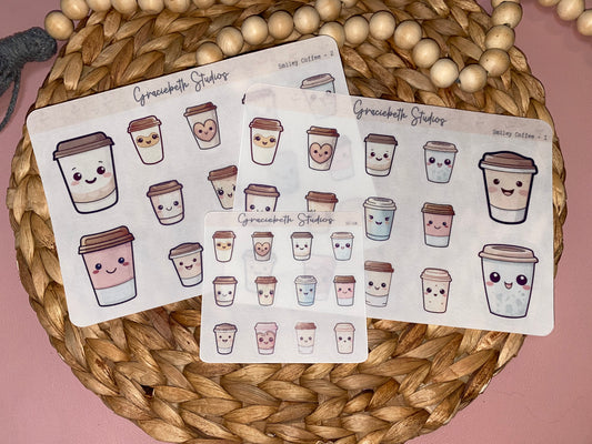 Smiley Coffee Deco Stickers